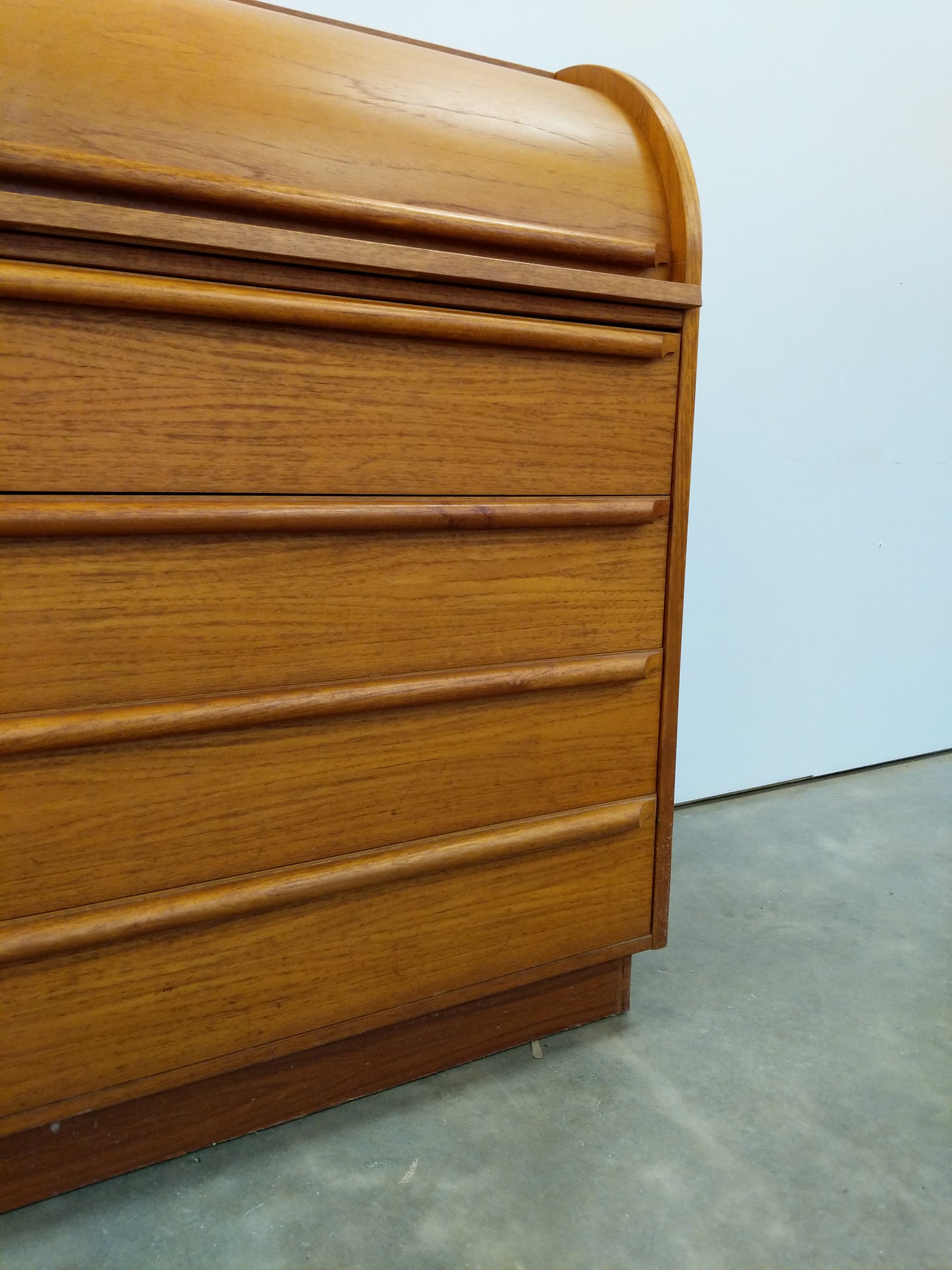 Vintage Mid Century Modern Teak Secretary Desk