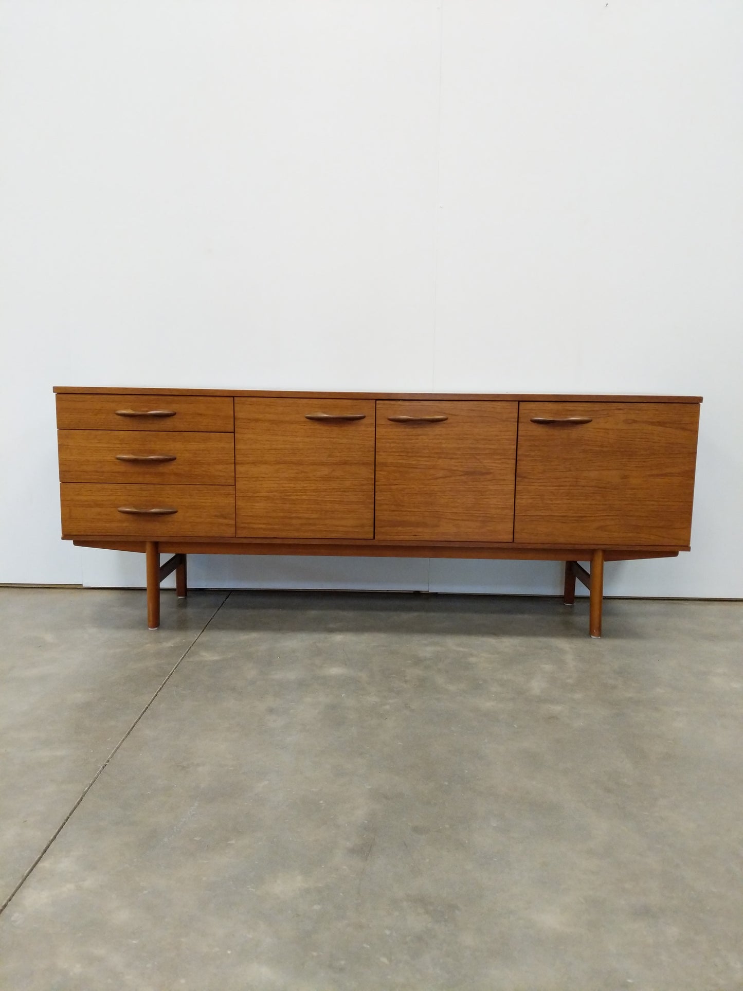 Vintage Mid Century Modern Teak Credenza by Avalon