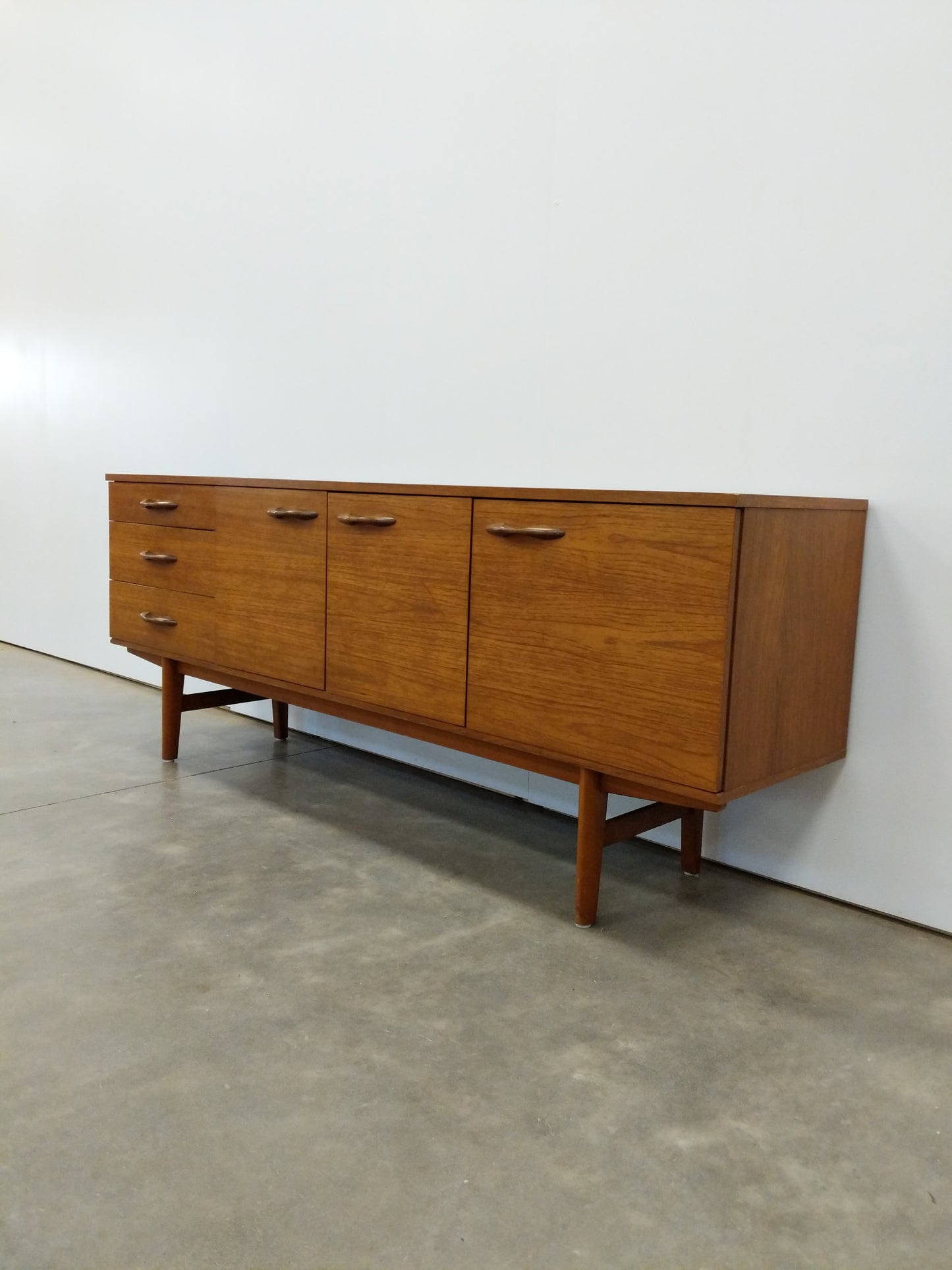 Vintage Mid Century Modern Teak Credenza by Avalon