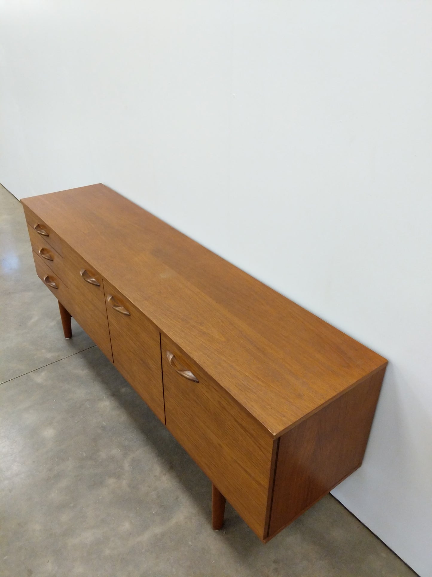 Vintage Mid Century Modern Teak Credenza by Avalon