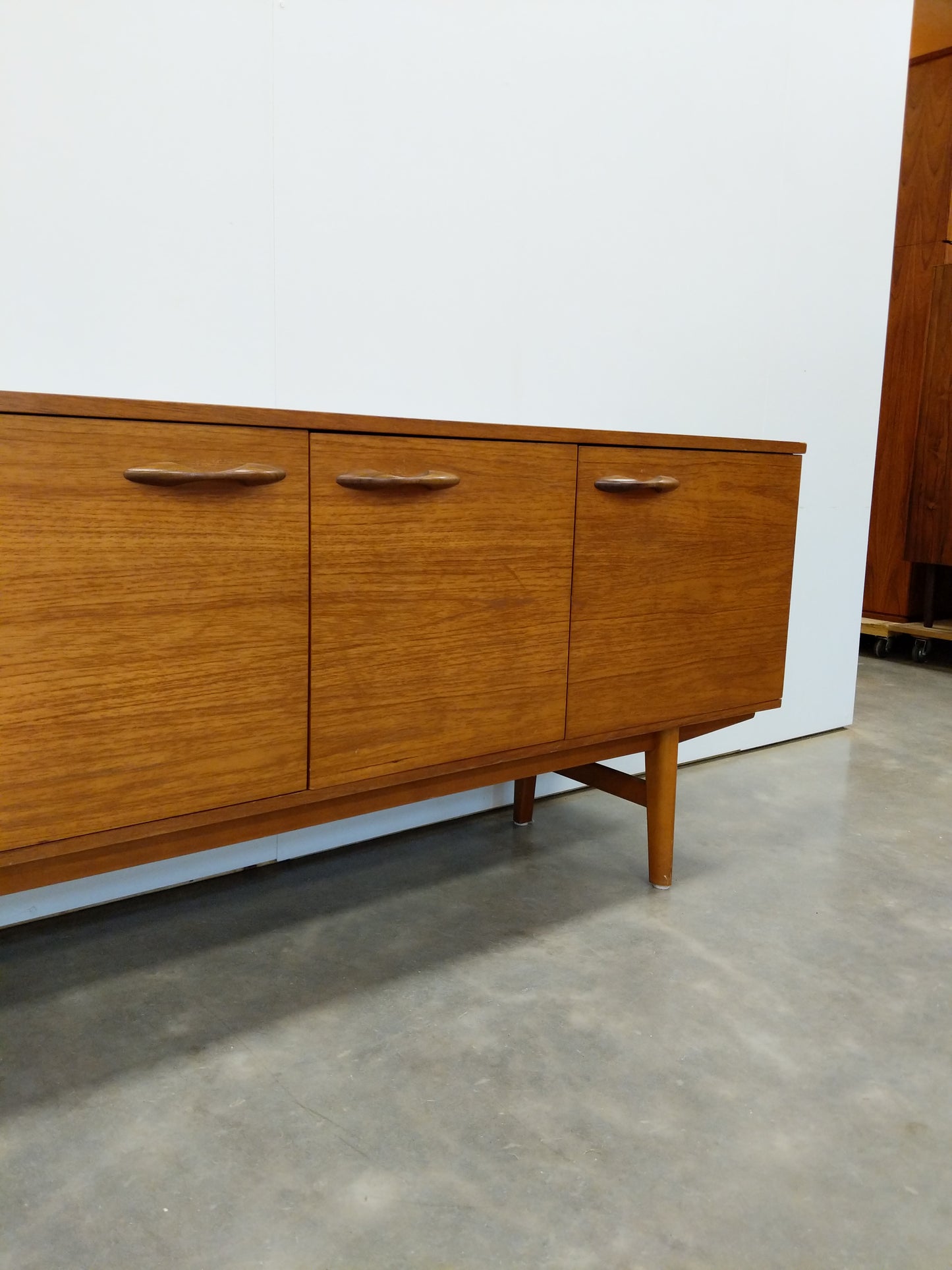 Vintage Mid Century Modern Teak Credenza by Avalon