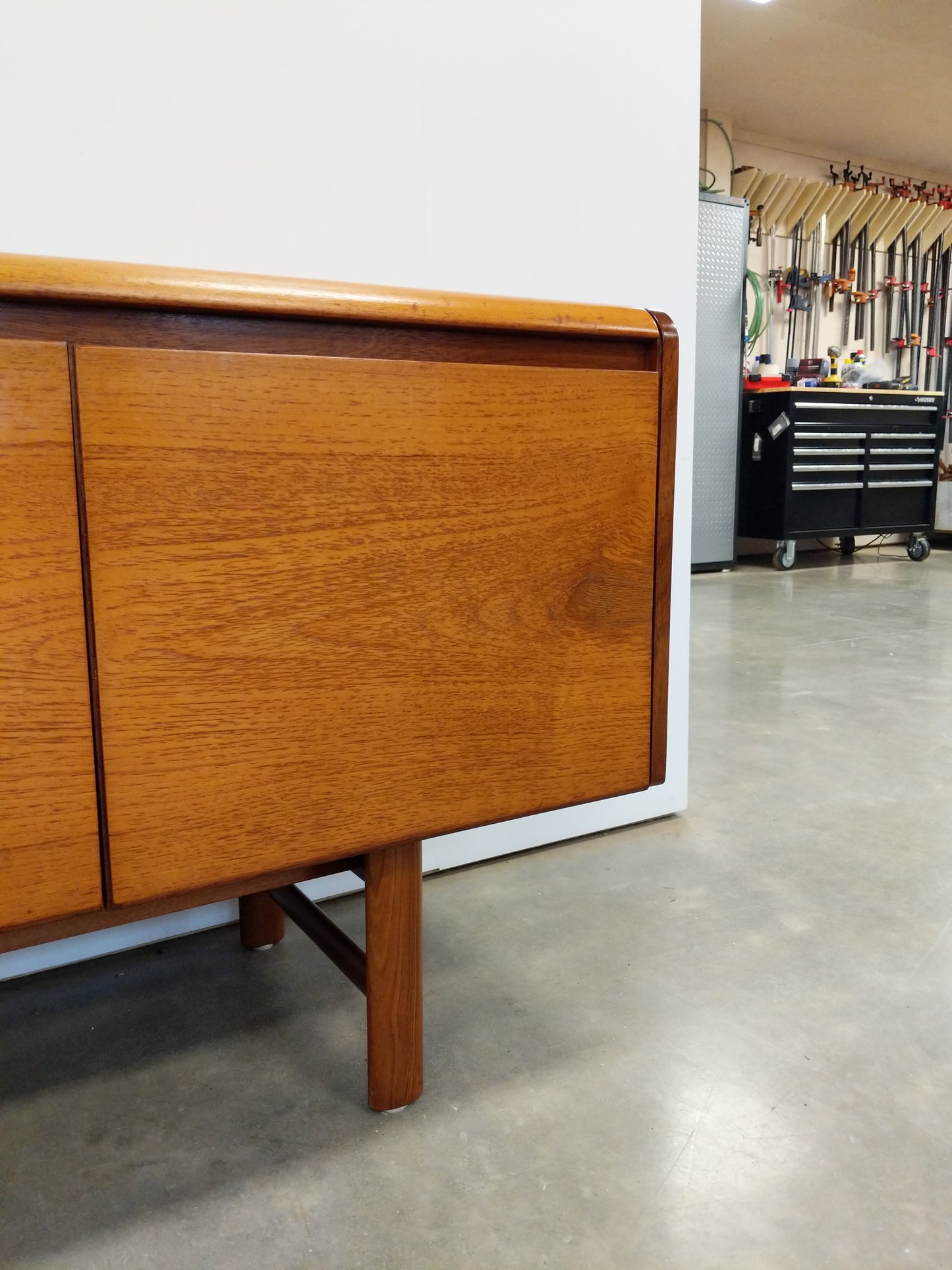Vintage Mid Century Modern Teak Credenza by White and Newton
