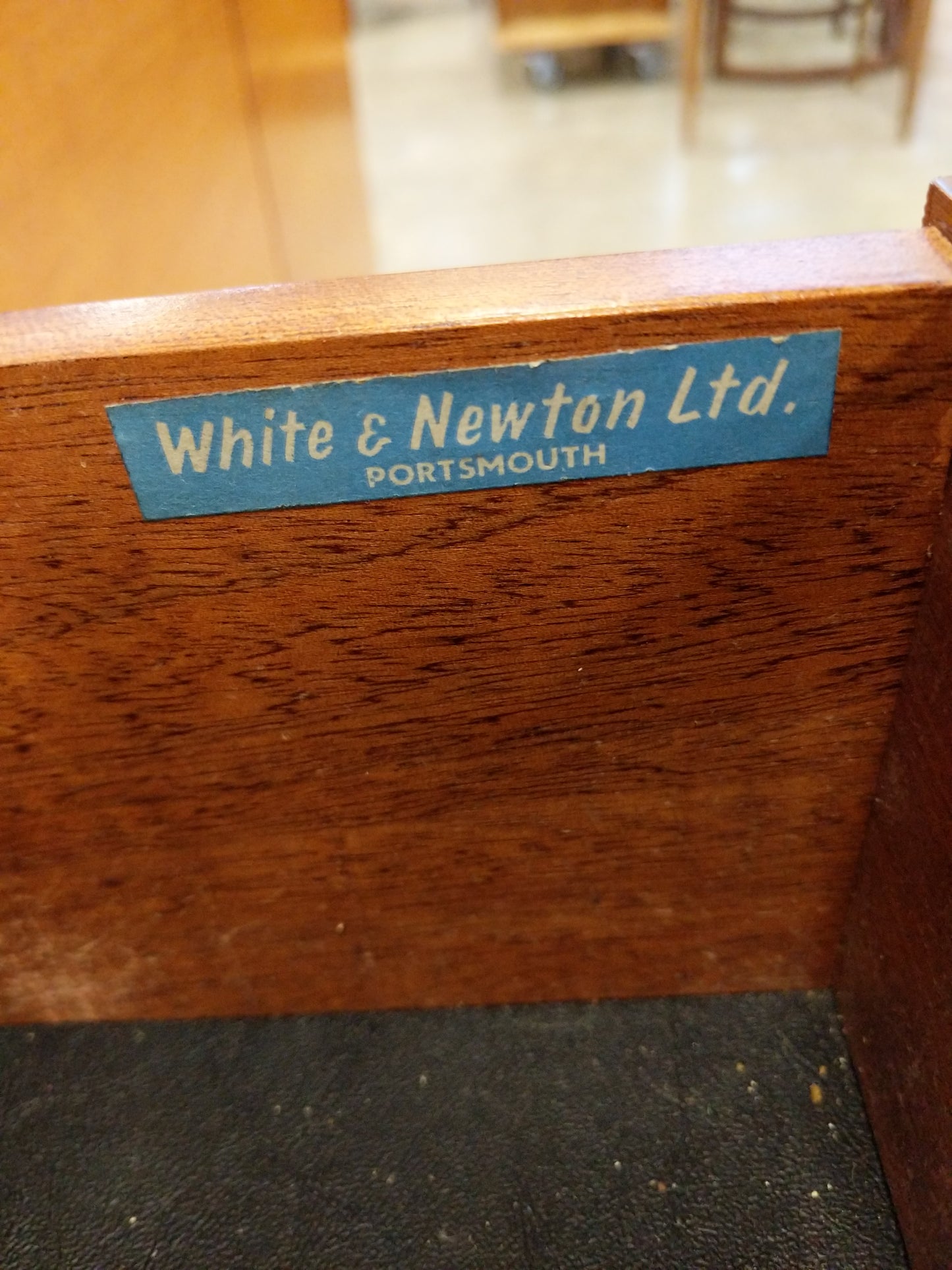 Vintage Mid Century Modern Teak Credenza by White and Newton