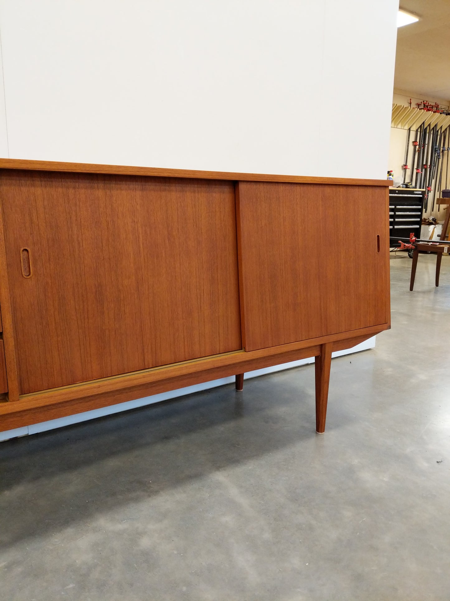 Vintage Mid Century Modern Teak Credenza