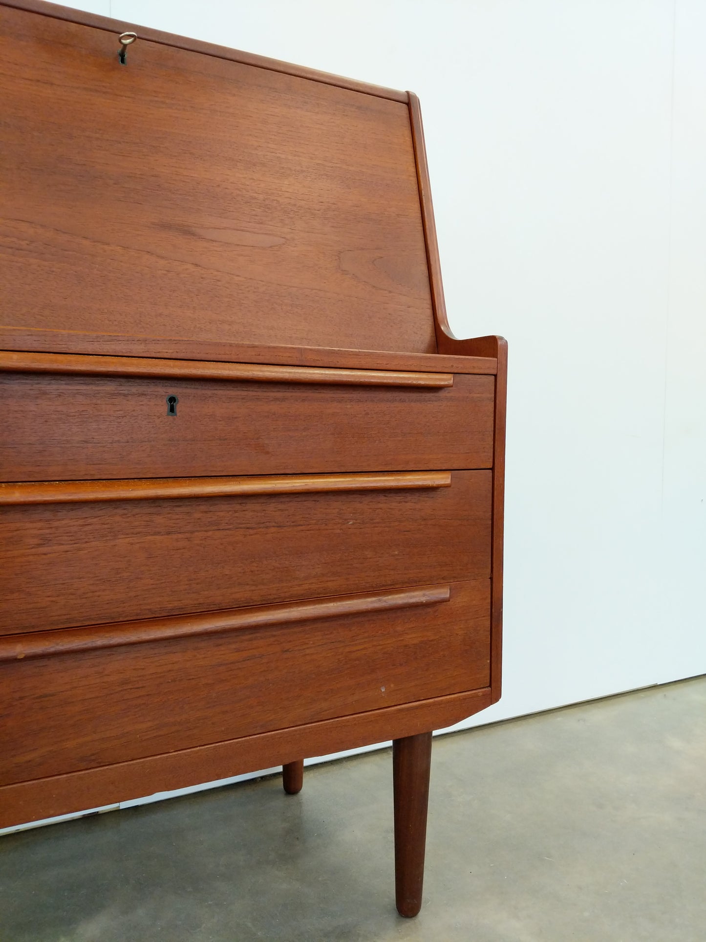 Vintage Danish Modern Teak Secretary Desk