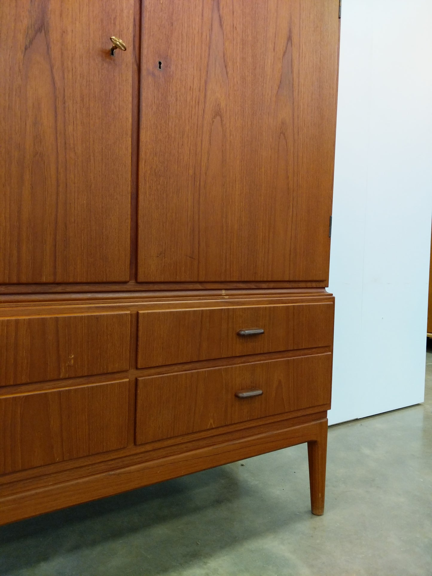 Vintage Danish Modern Teak Wardrobe / Cabinet