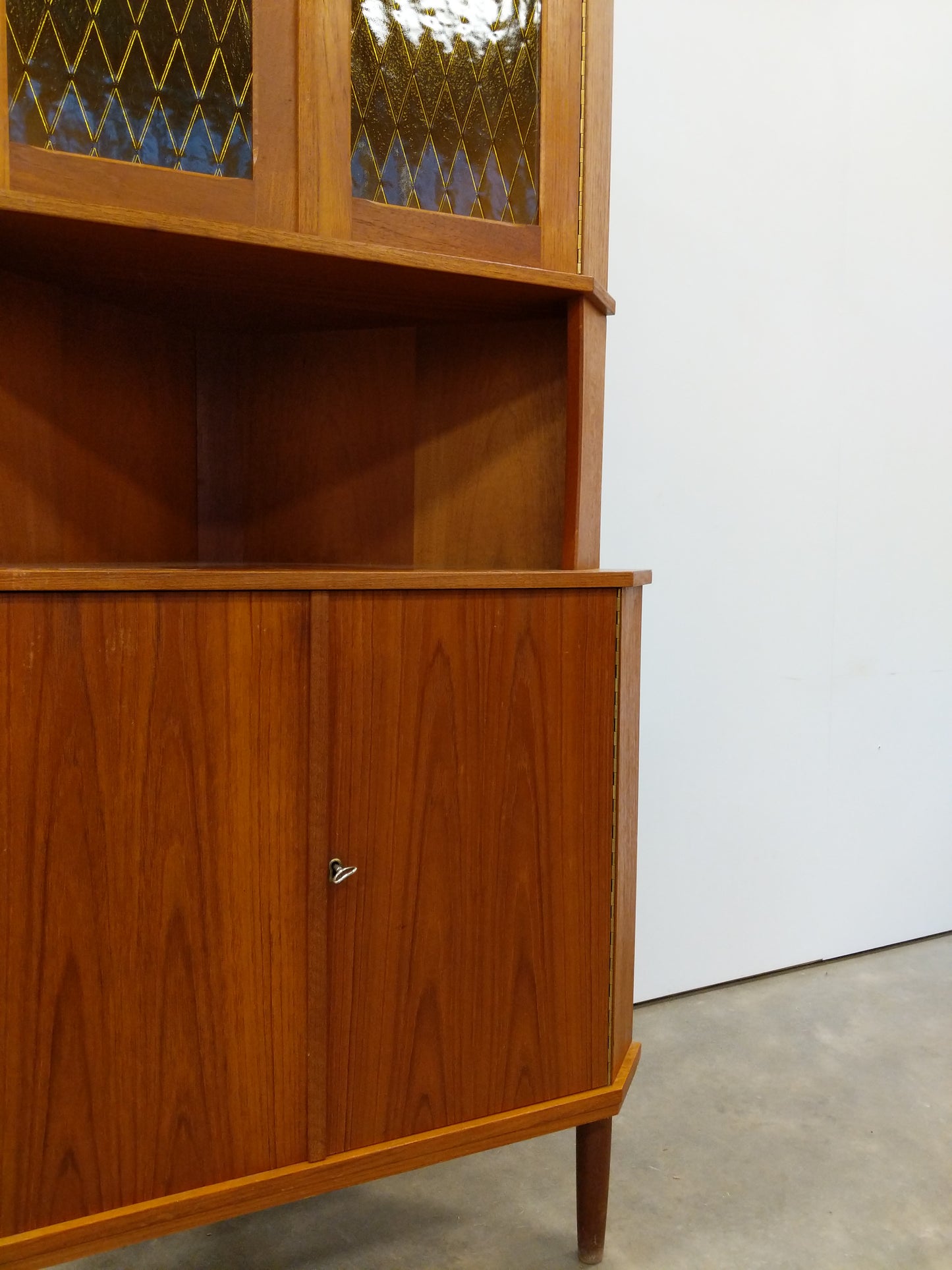 Vintage Danish Modern Teak Corner Cabinet