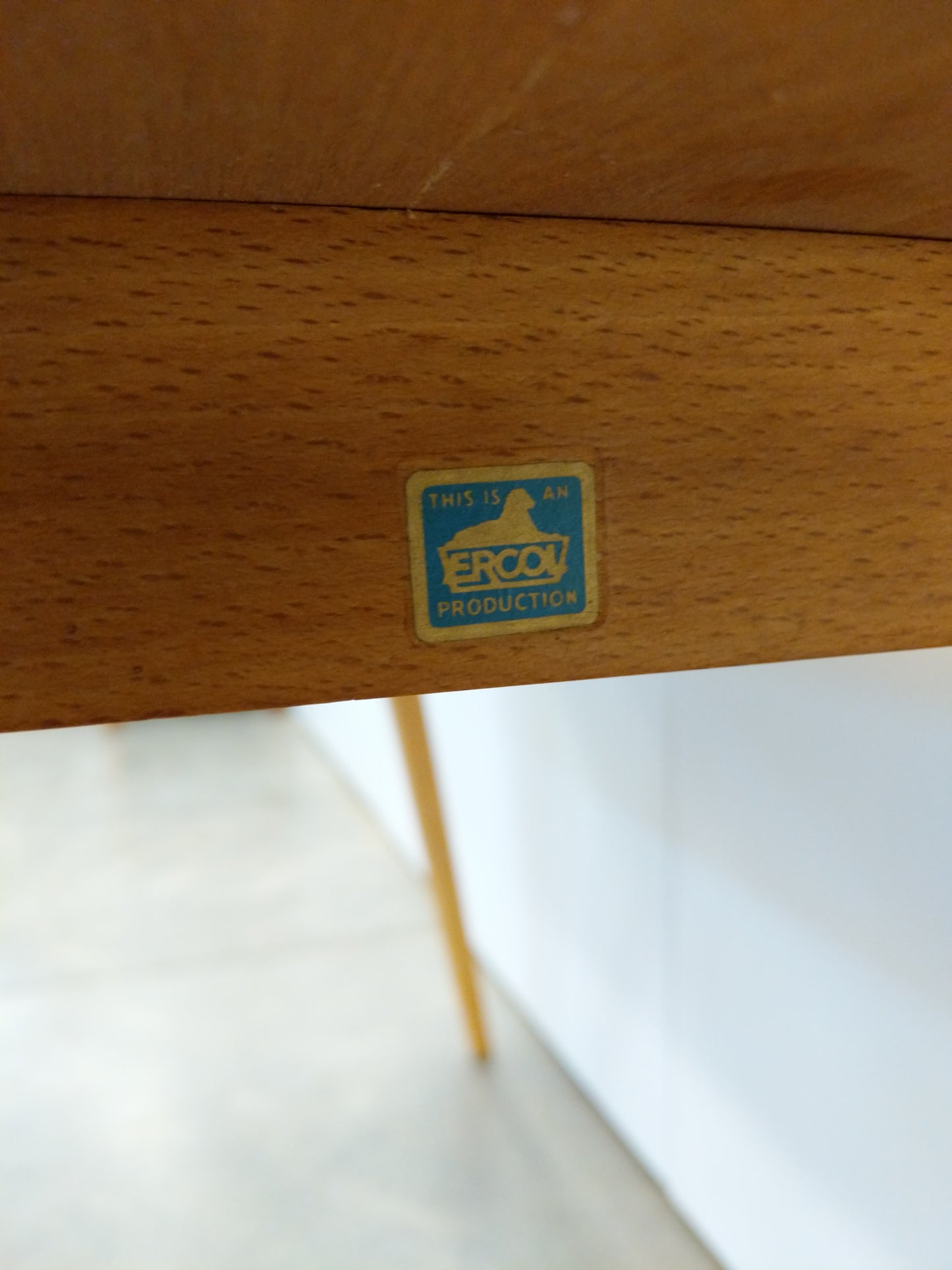 Vintage Ercol Mid Century Modern Plank Dining Table