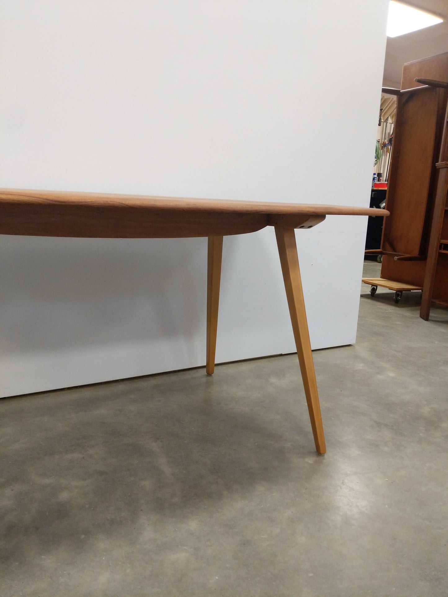 Vintage Ercol Mid Century Modern Plank Dining Table