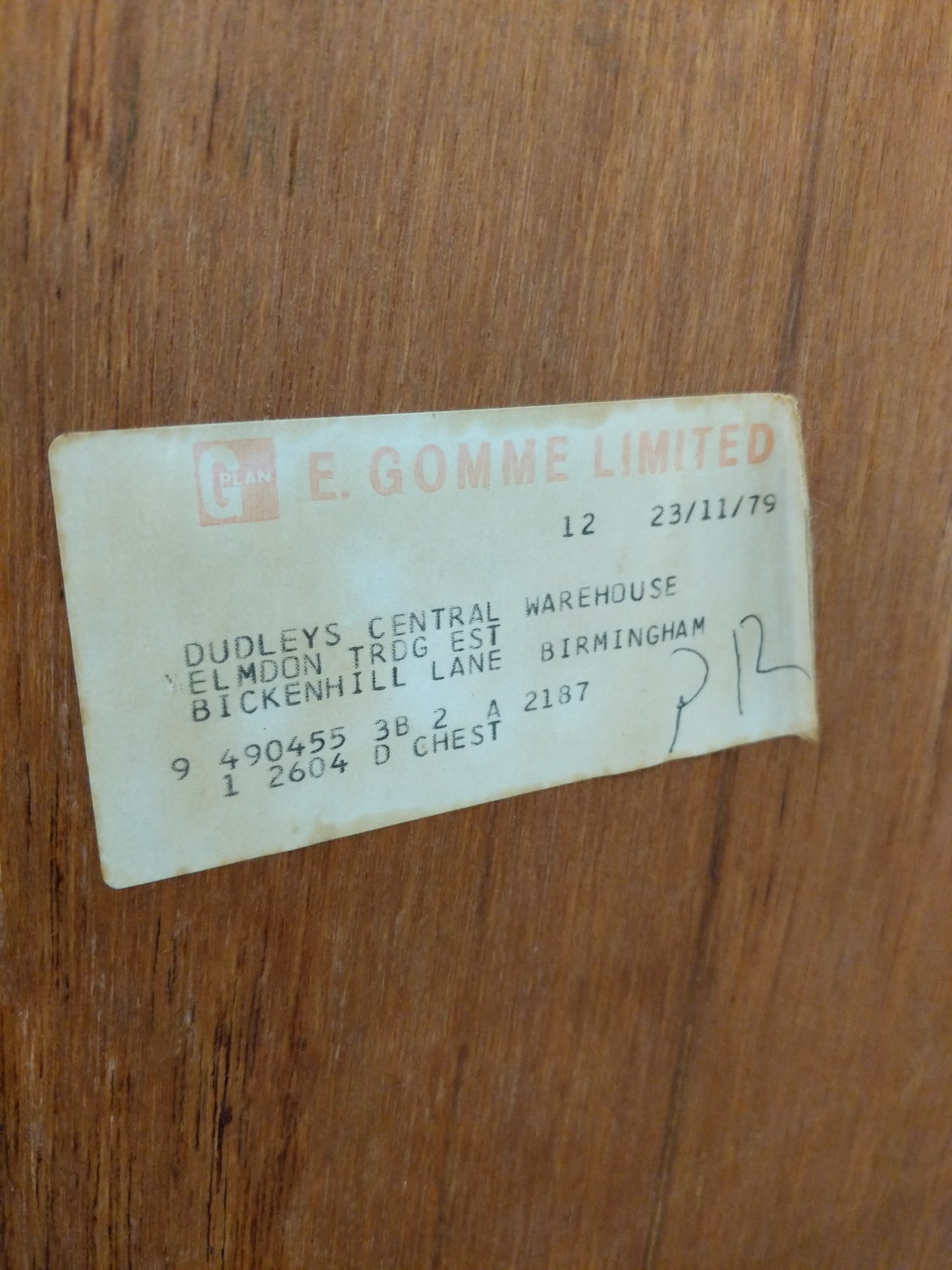 Vintage Mid Century Modern Teak Low Dresser by G Plan