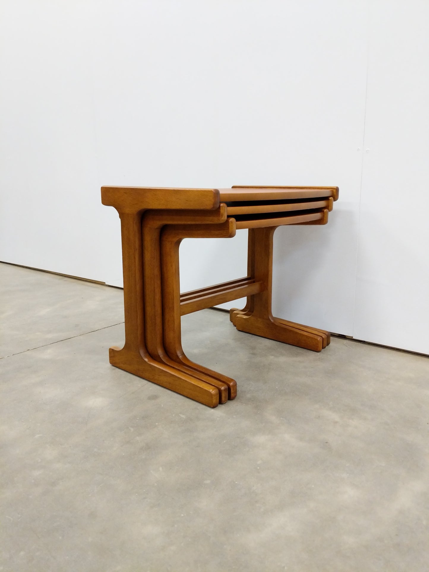 Set of Vintage Mid Century Modern Teak Nesting Tables