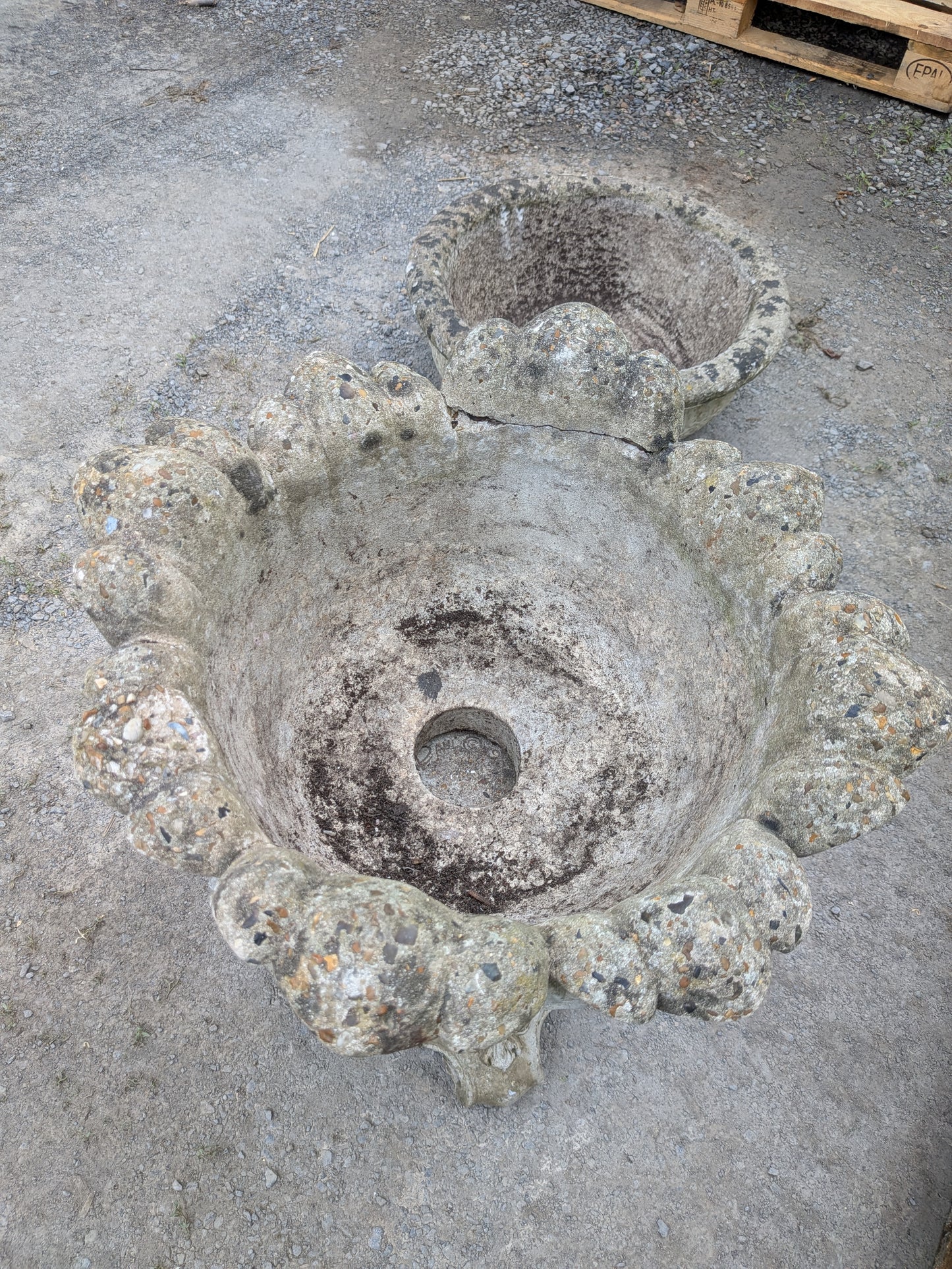 British Cast Stone Planter / Jardiniere