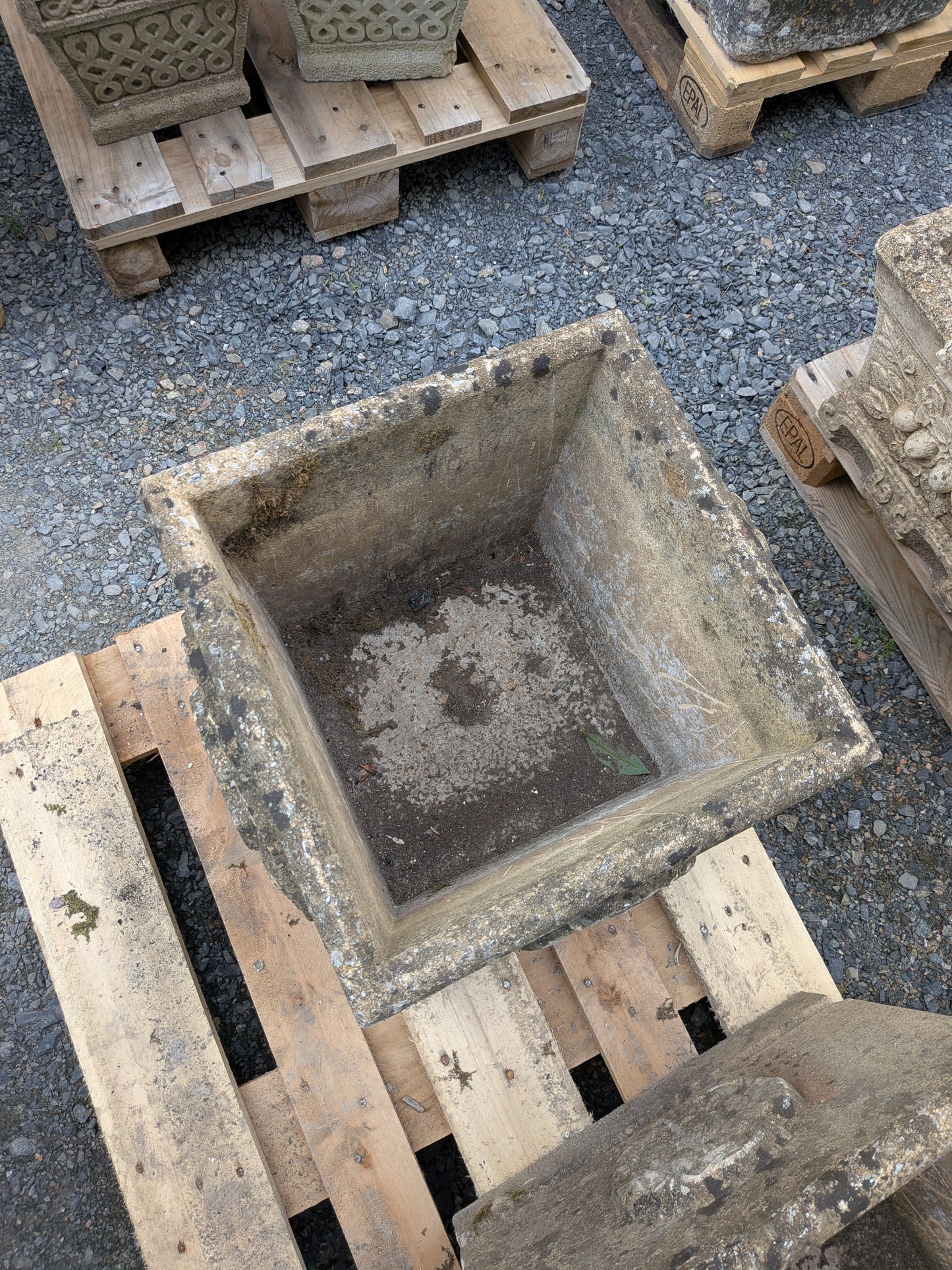 Pair of British Cast Stone Planters / Jardinieres