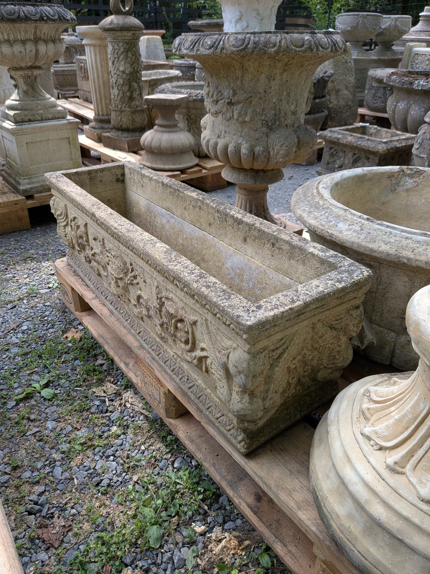 British Cast Stone Planter / Jardiniere