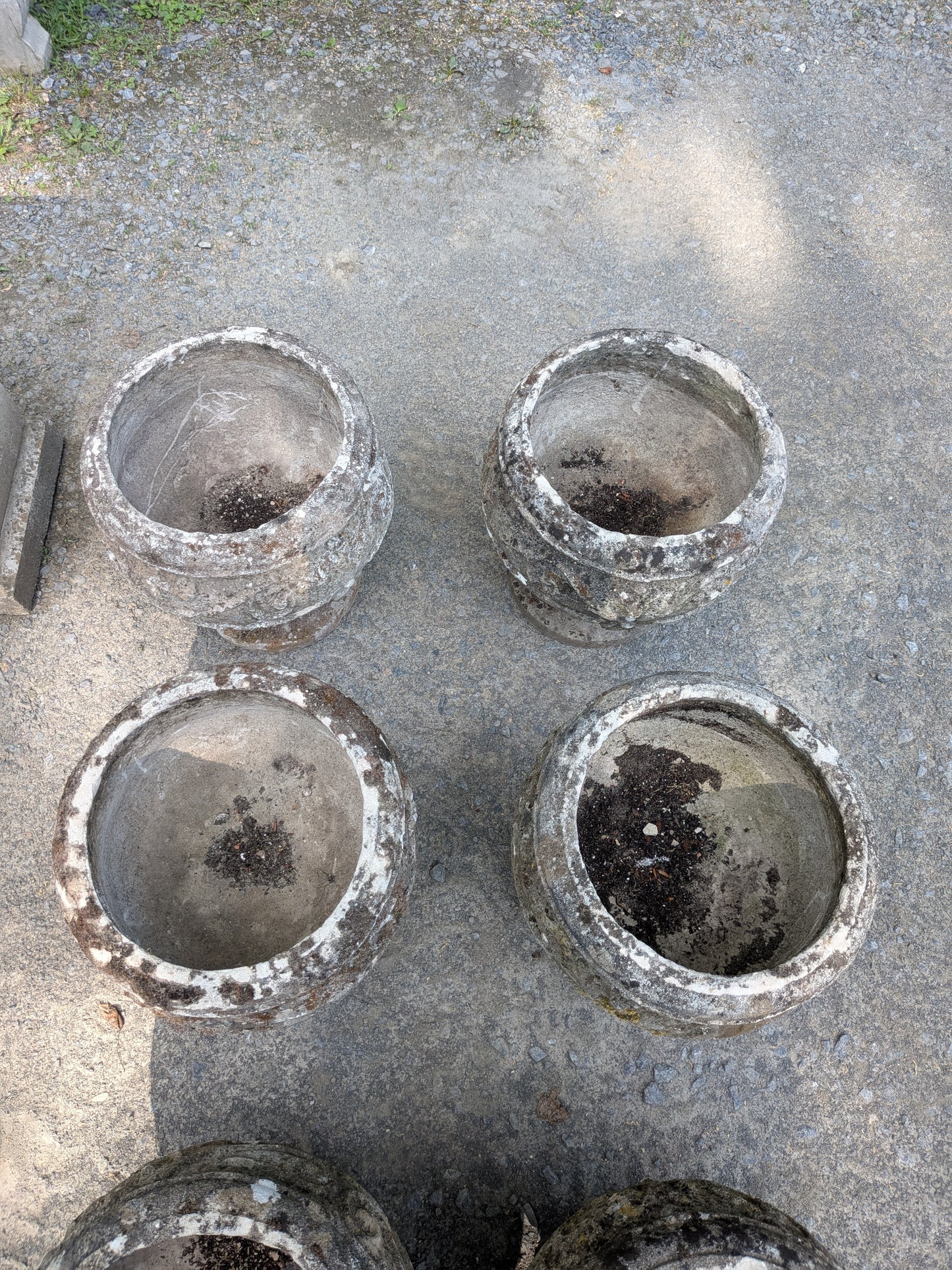 6 British Cast Stone Planters / Jardinieres