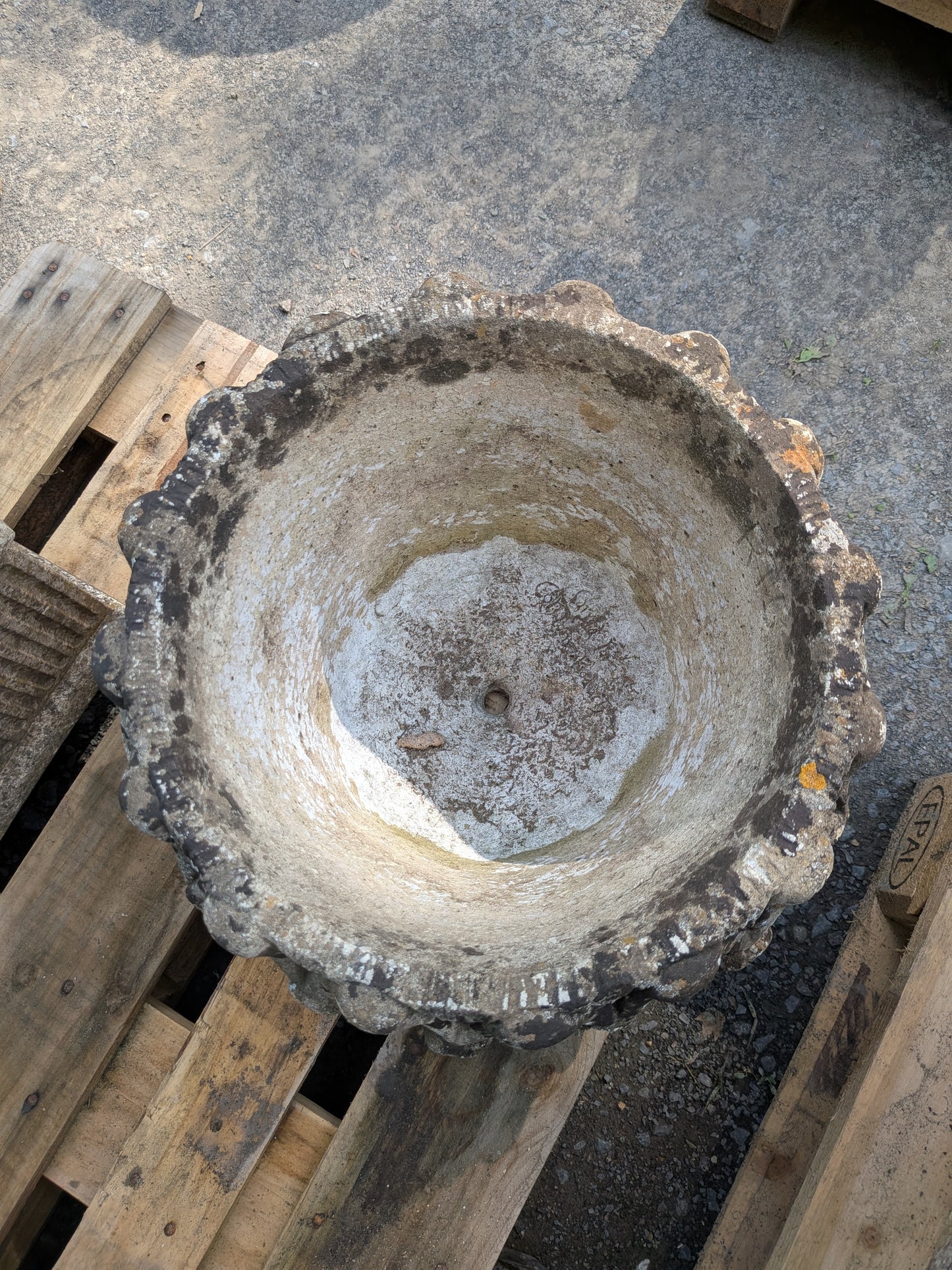 British Cast Stone Planter / Jardiniere