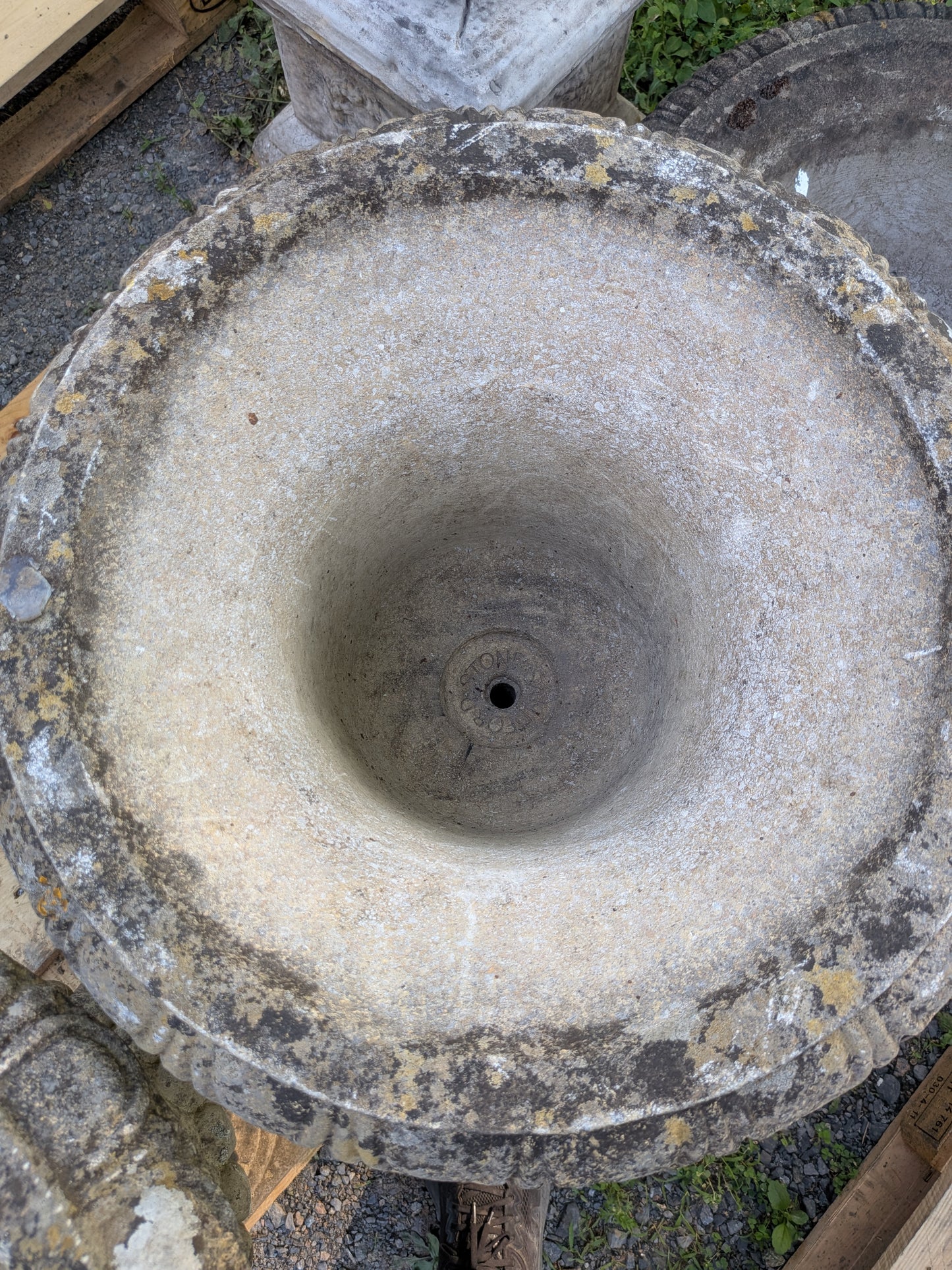 2 British Cast Stone Planters / Jardinieres