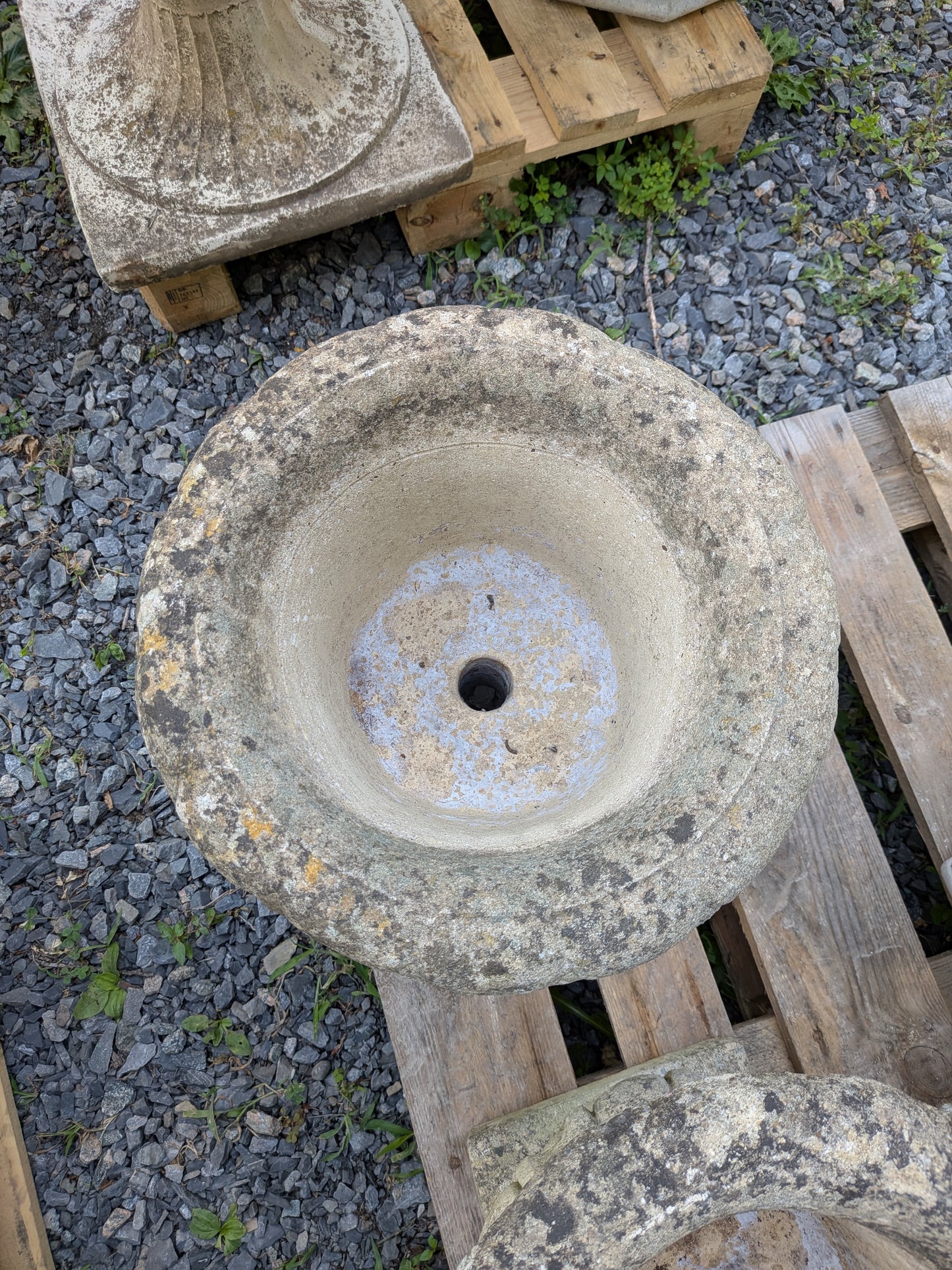 2 British Cast Stone Planters / Jardinieres