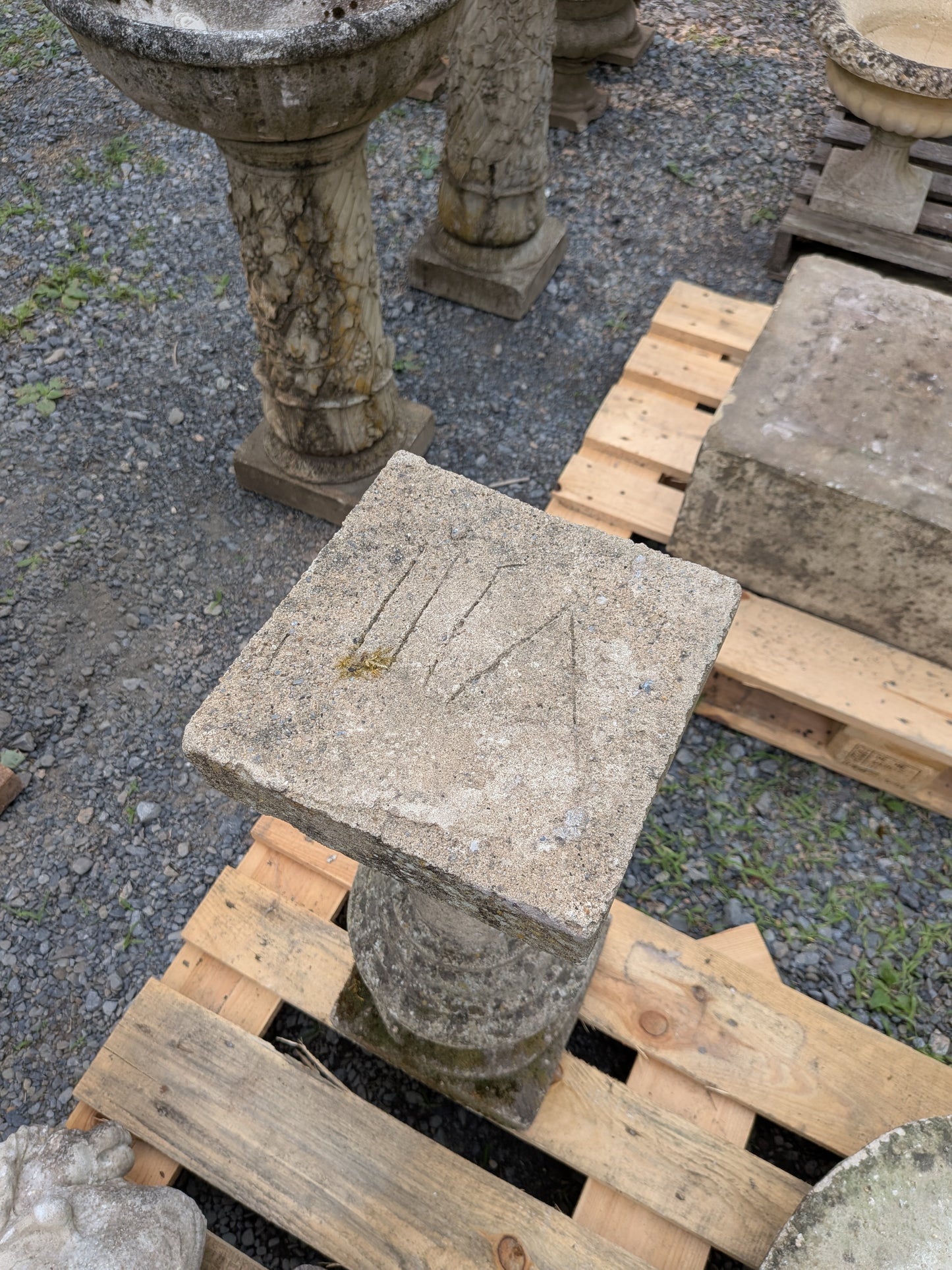 British Cast Stone Pedestal