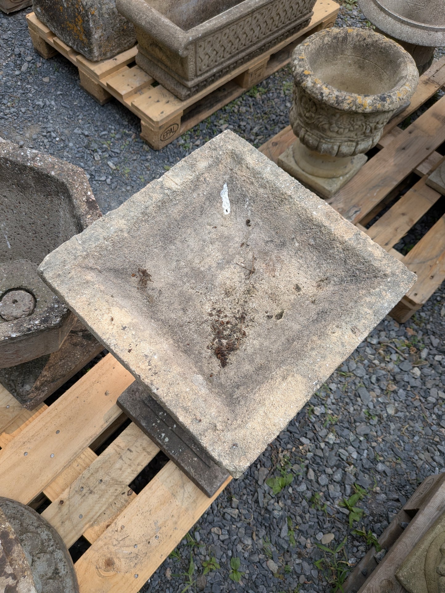 British Cast Stone Birdbath
