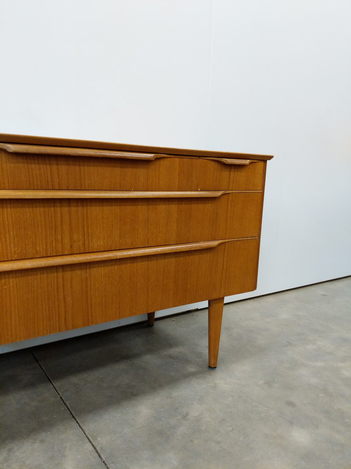 Vintage Mid Century Modern Teak Dresser