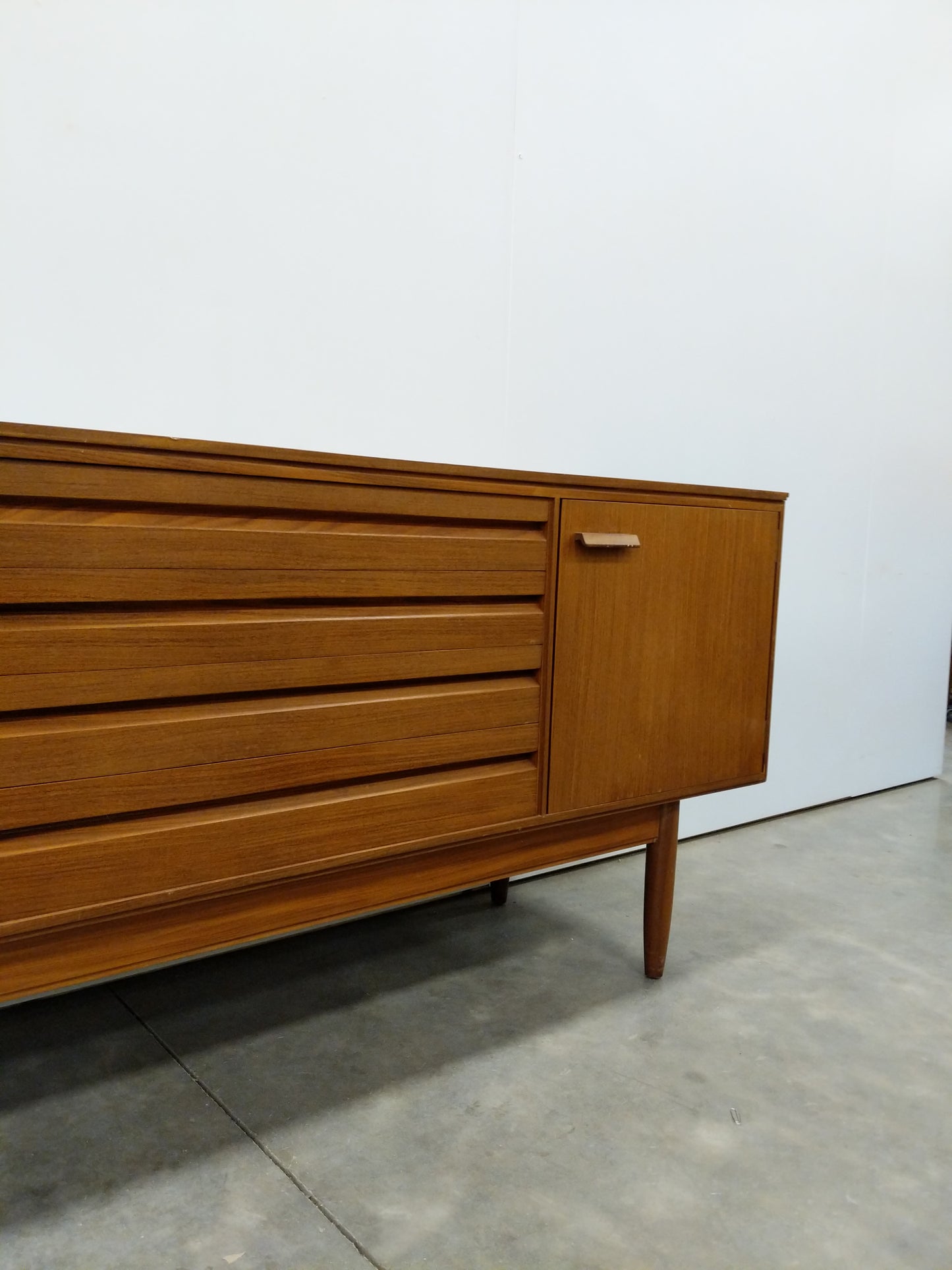 Vintage Mid Century Modern Teak Credenza by White & Newton