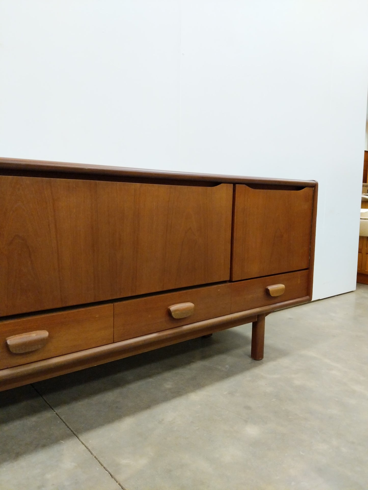 Vintage Mid Century Modern Teak Credenza