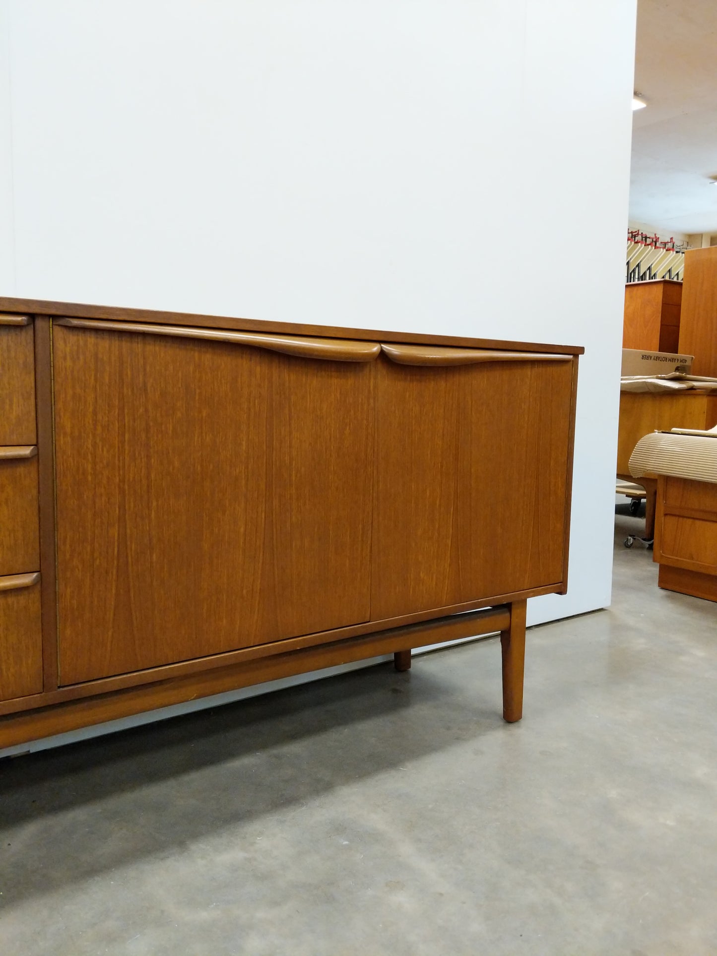 Vintage Mid Century Modern Teak Credenza