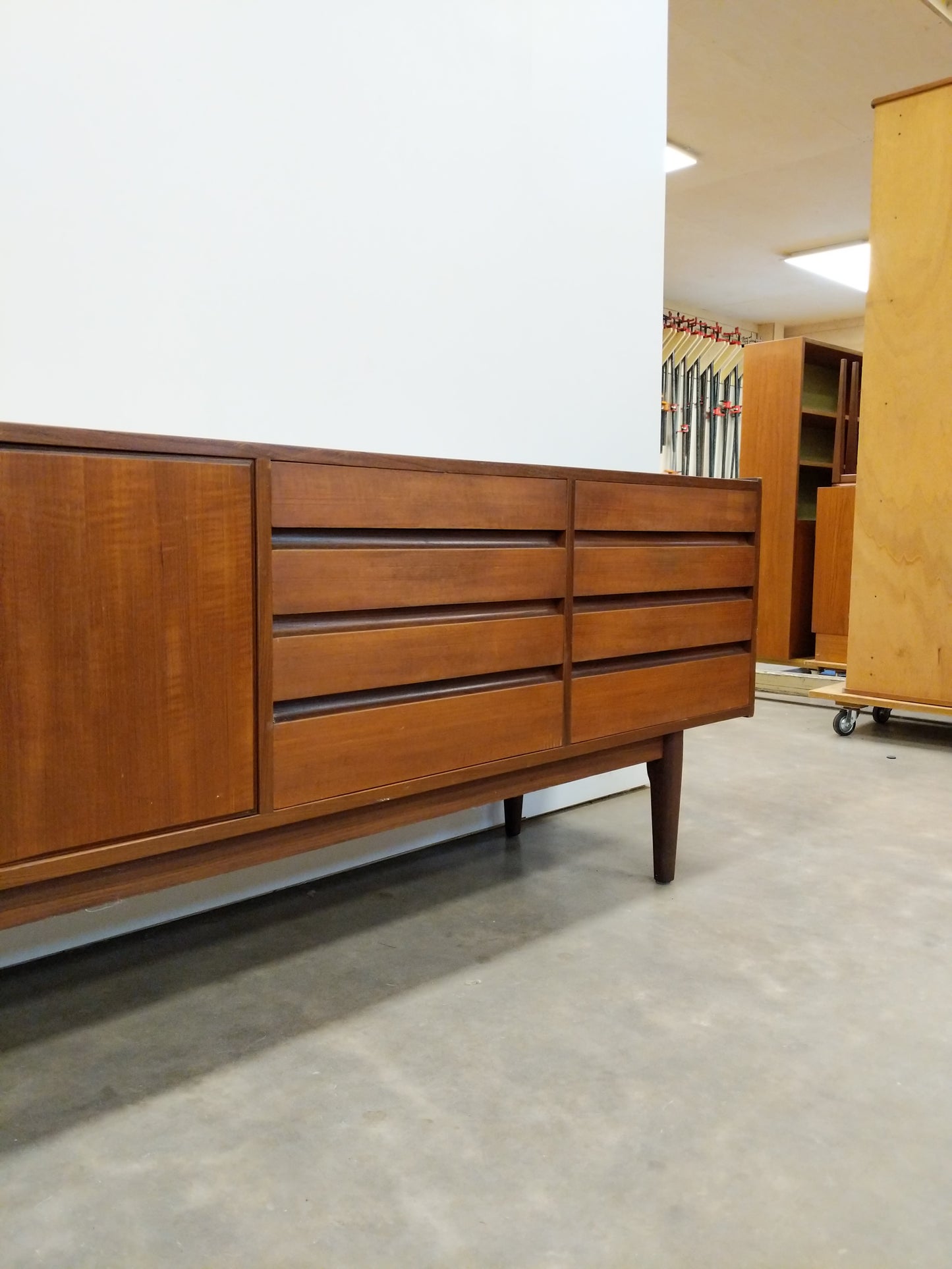 Vintage Mid Century Modern Teak Credenza
