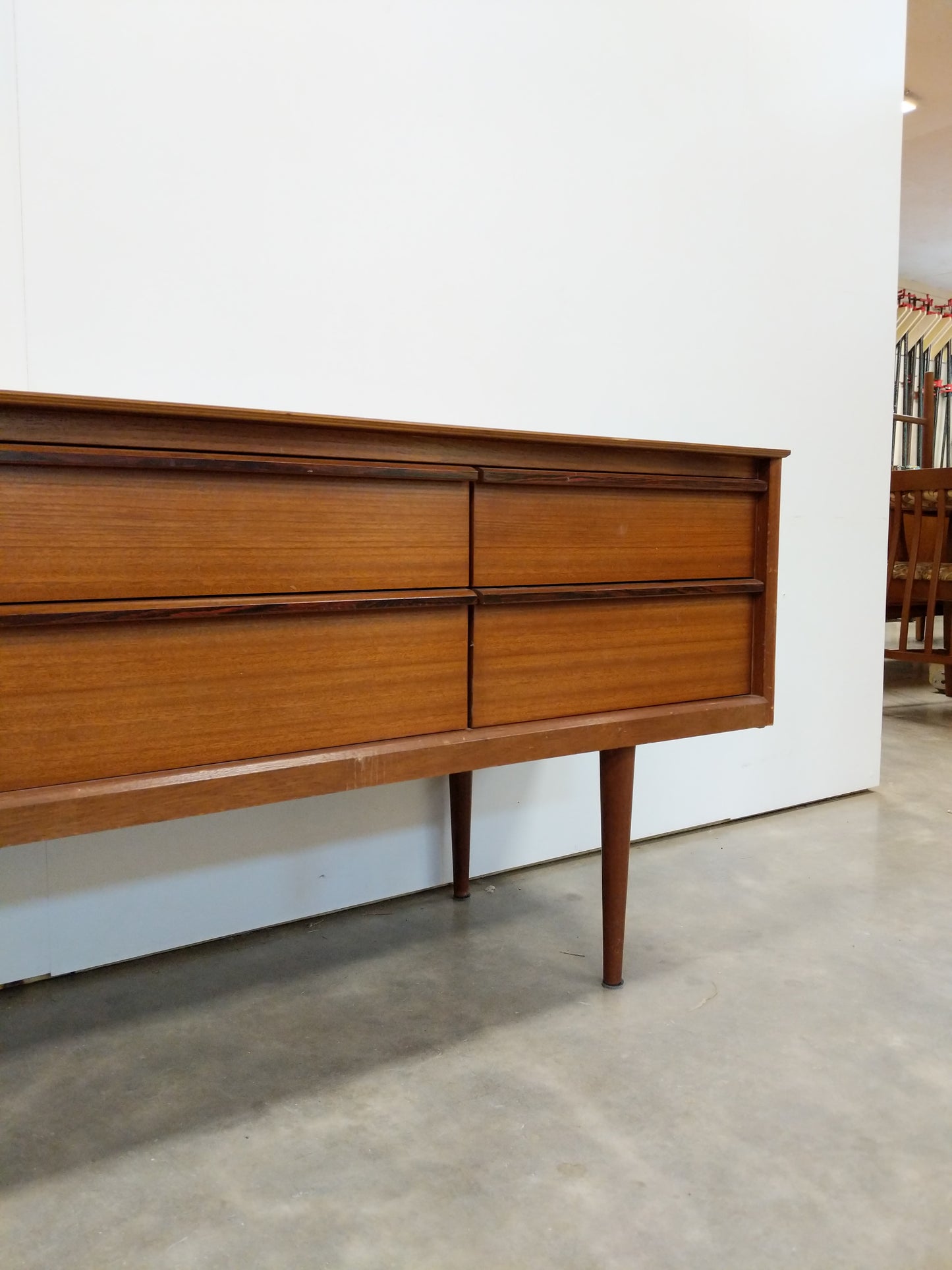 Vintage Mid Century Modern Teak Dresser
