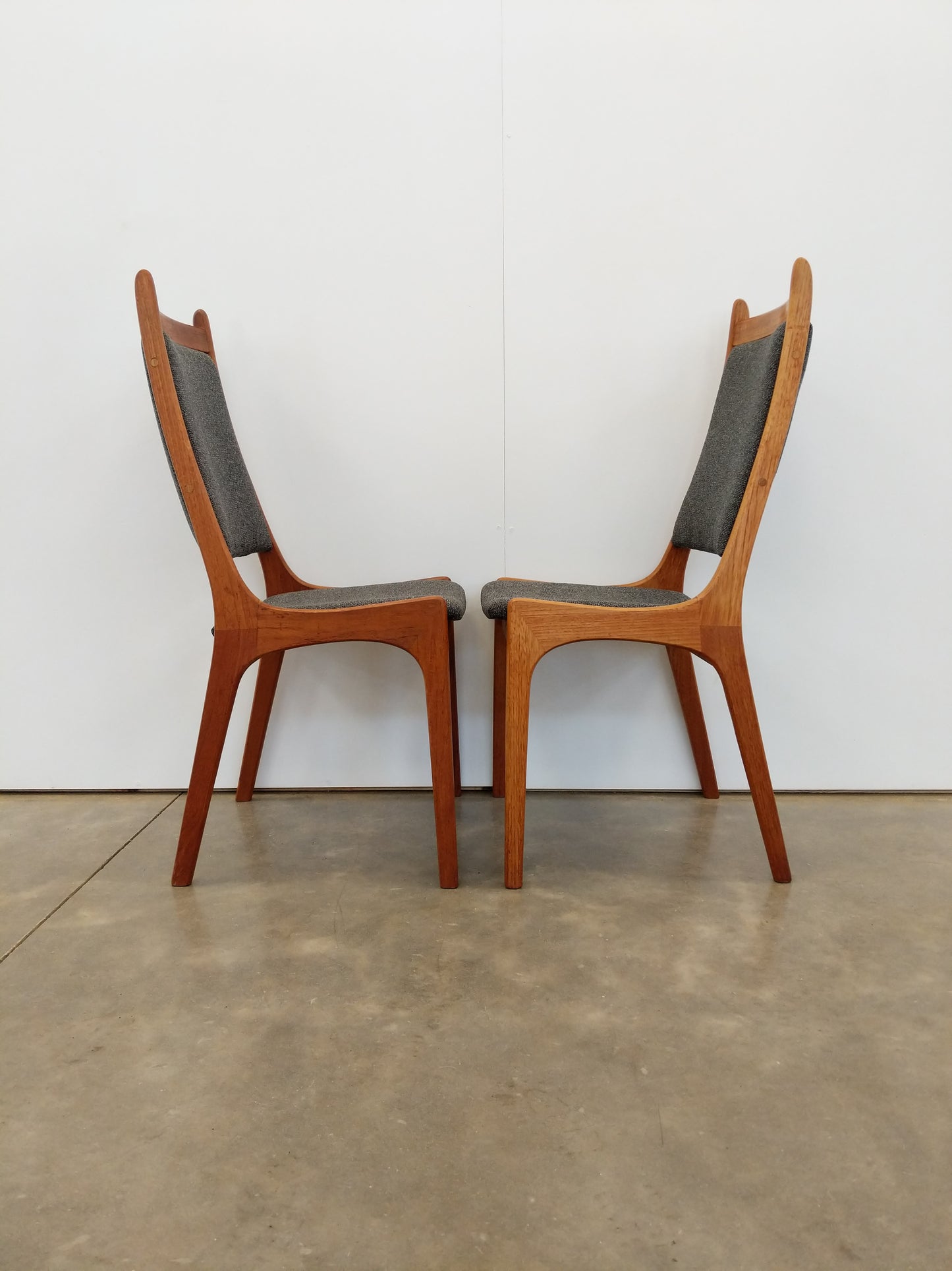 Pair of Vintage Mid Century Modern Teak Dining Chairs by Nordic Furniture