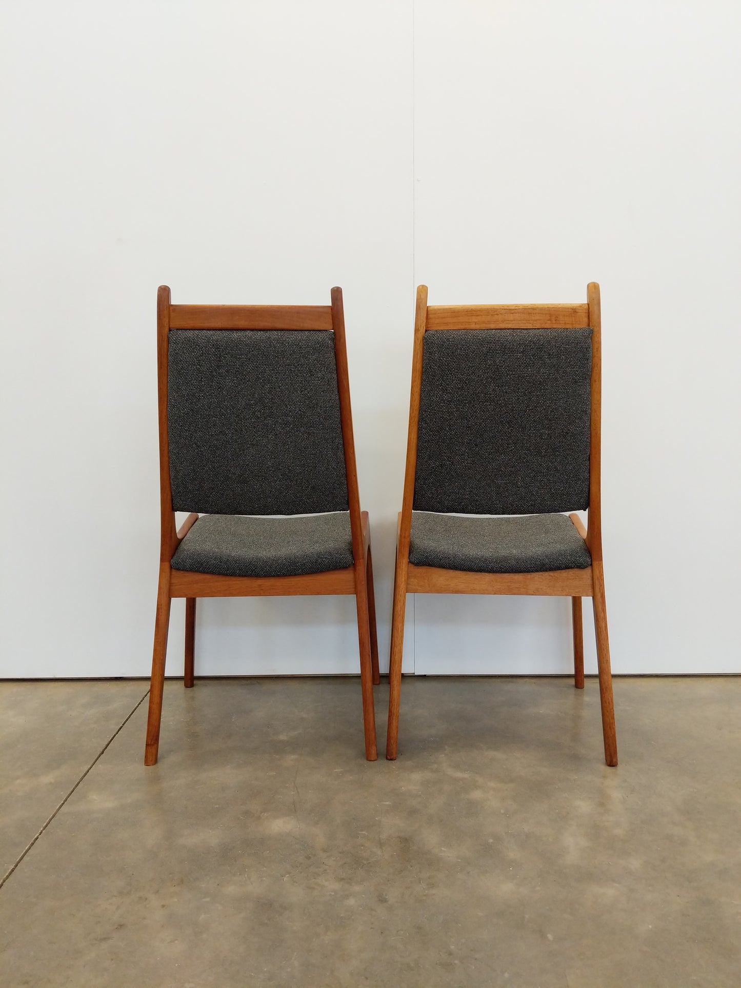 Pair of Vintage Mid Century Modern Teak Dining Chairs by Nordic Furniture