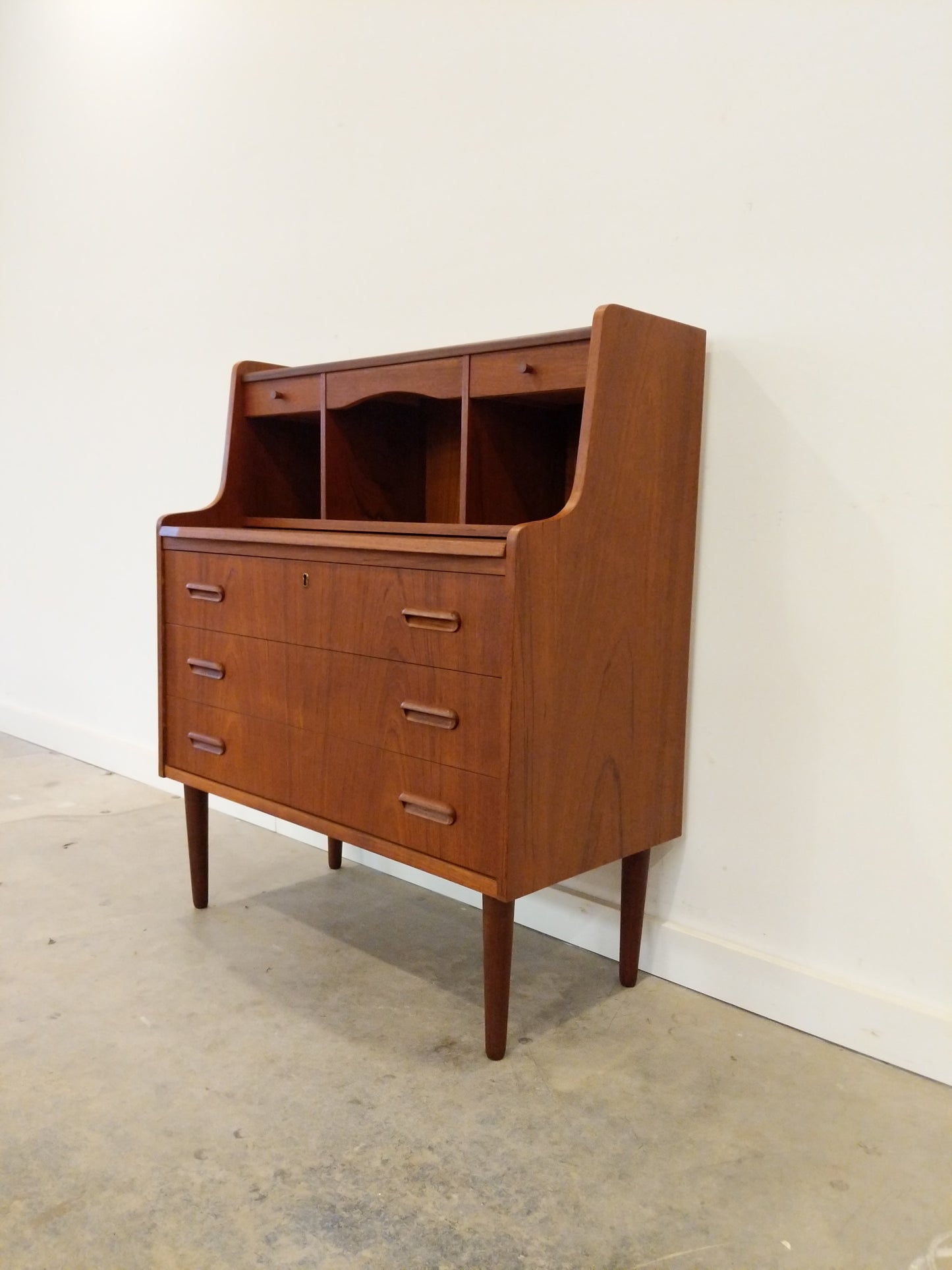 Vintage Danish Modern Teak Secretary Desk / Vanity