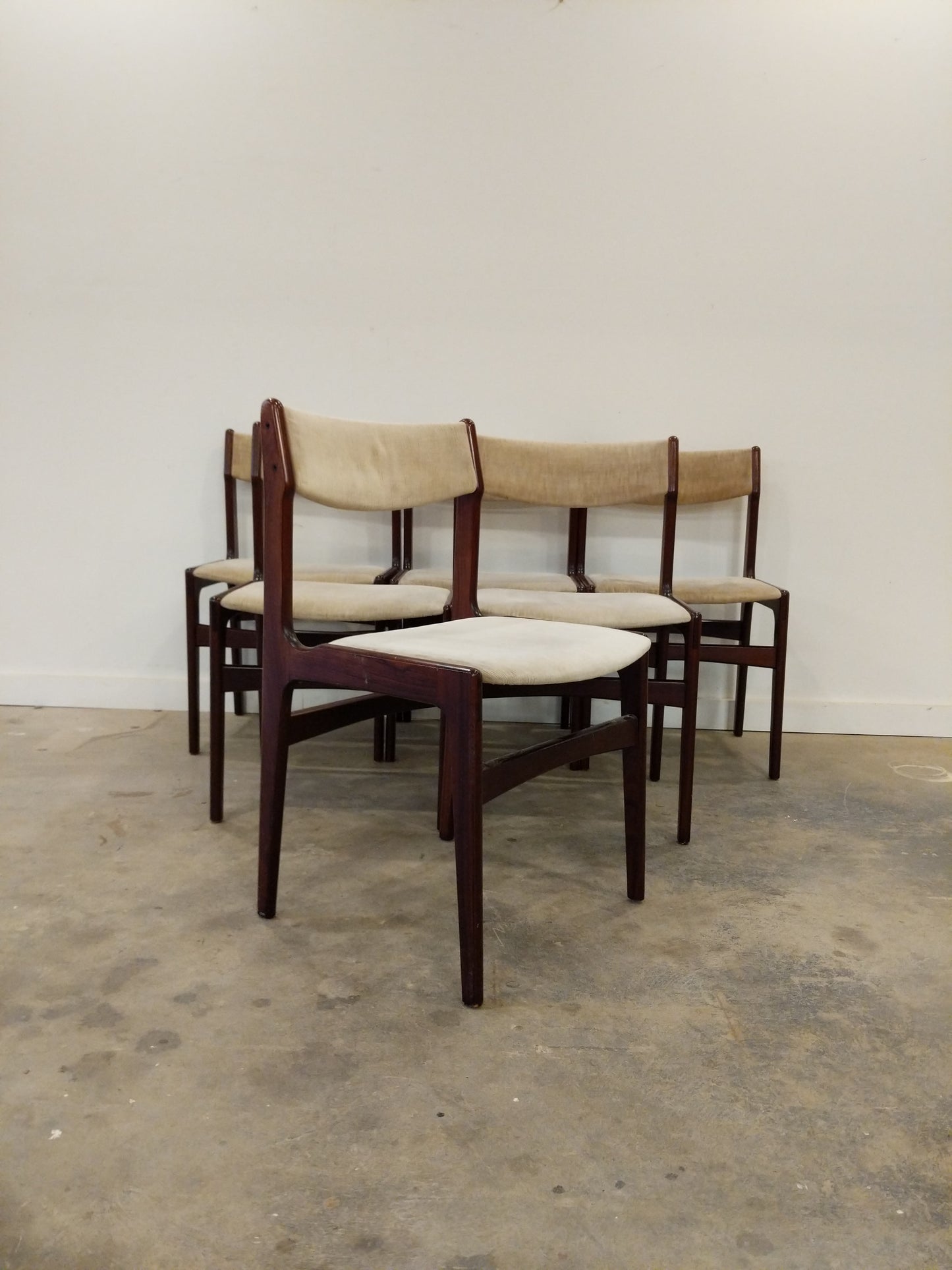 Set of 6 Vintage Danish Modern Dining Chairs