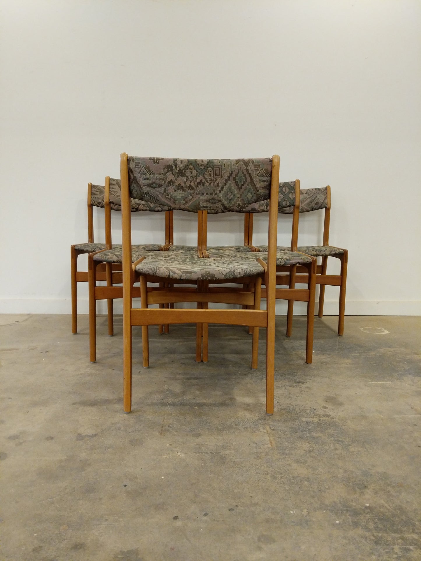 Set of 6 Vintage Danish Modern Dining Chairs