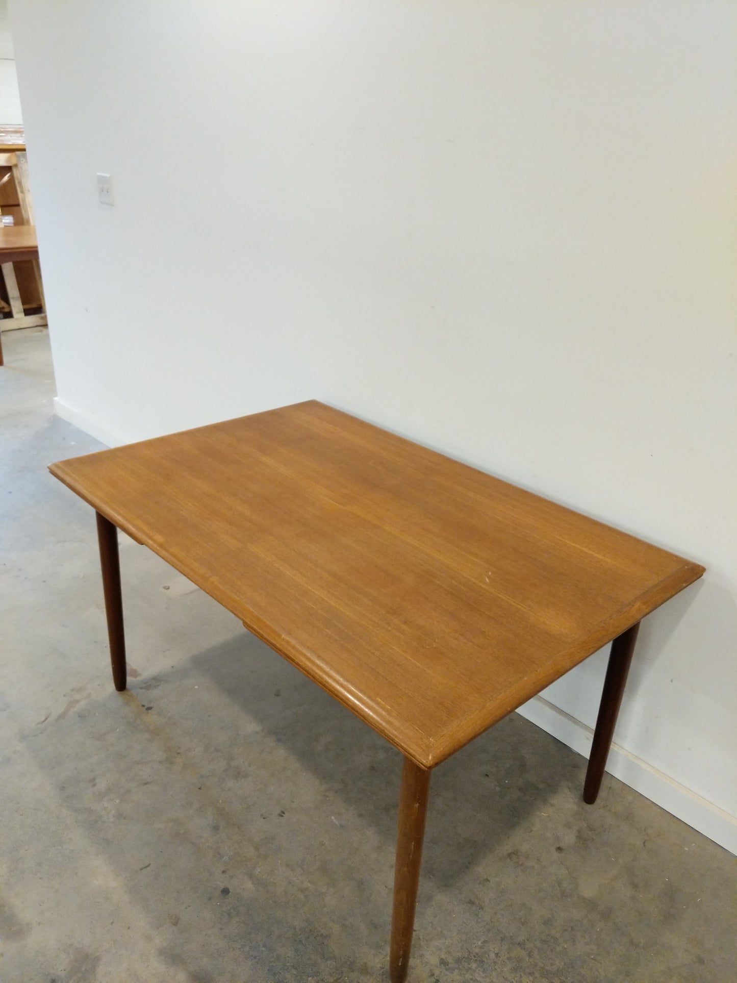 Vintage Danish Modern Teak Extendable Dining Table