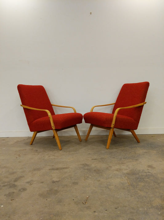 Pair of Vintage Czech Lounge Chairs