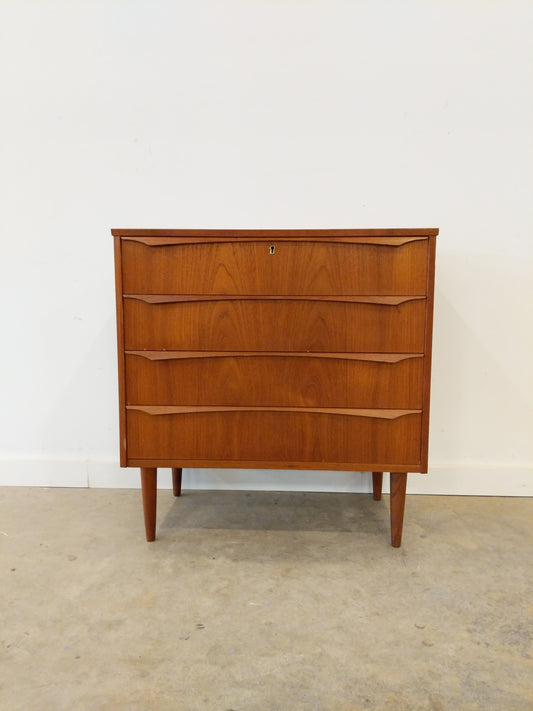 Vintage Danish Modern Teak Low Dresser