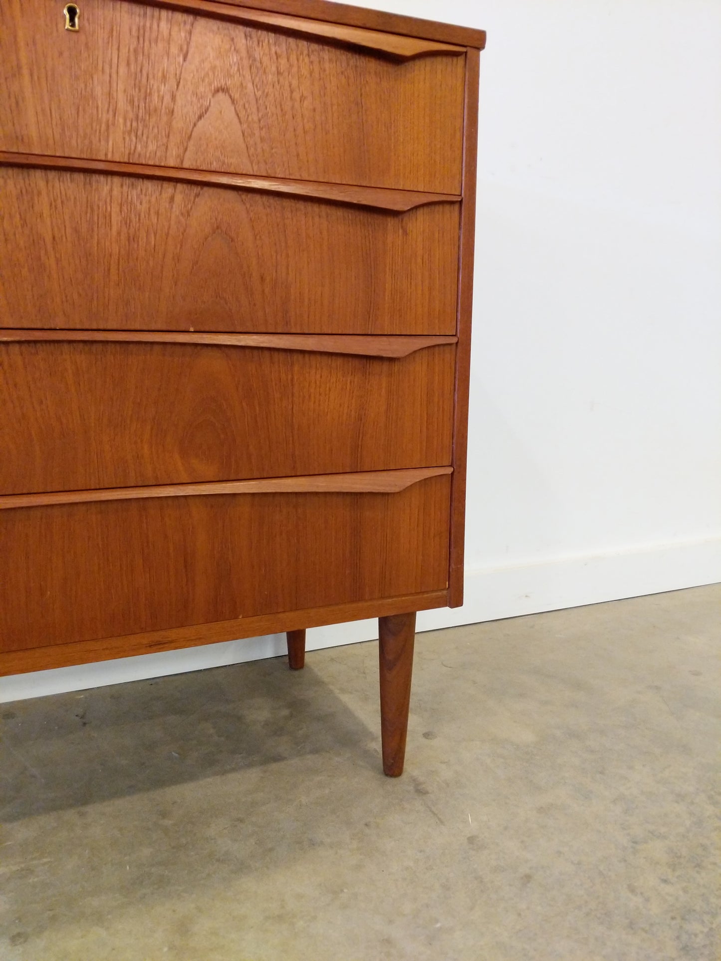 RESERVED -Vintage Danish Modern Teak Low Dresser