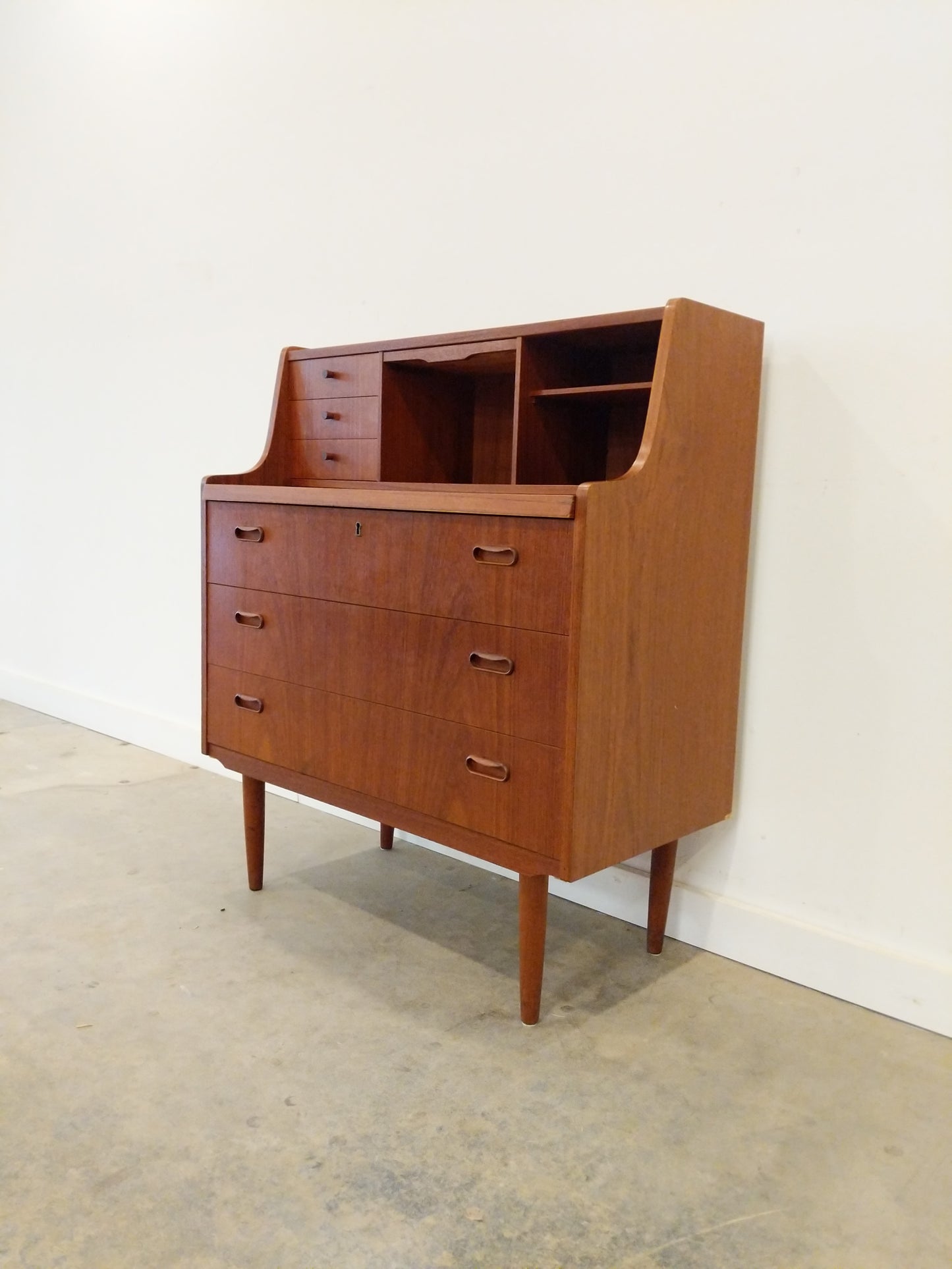 RESERVED - Vintage Danish Modern Teak Secretary Desk / Vanity