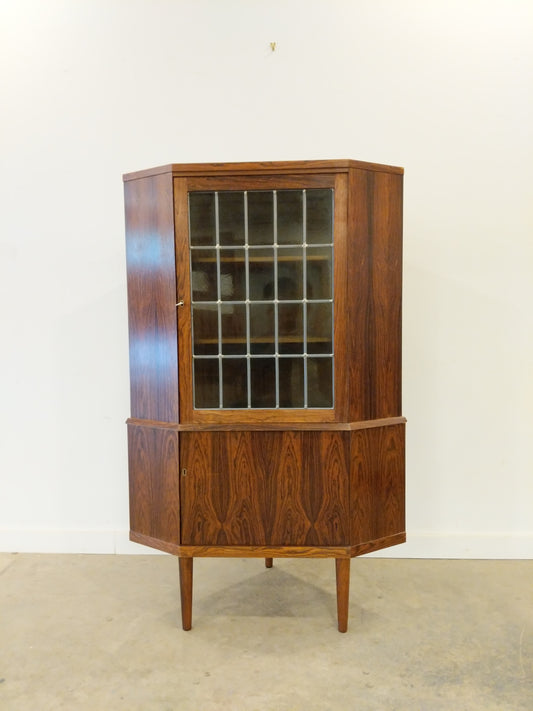 Vintage Danish Modern Rosewood Corner Cabinet