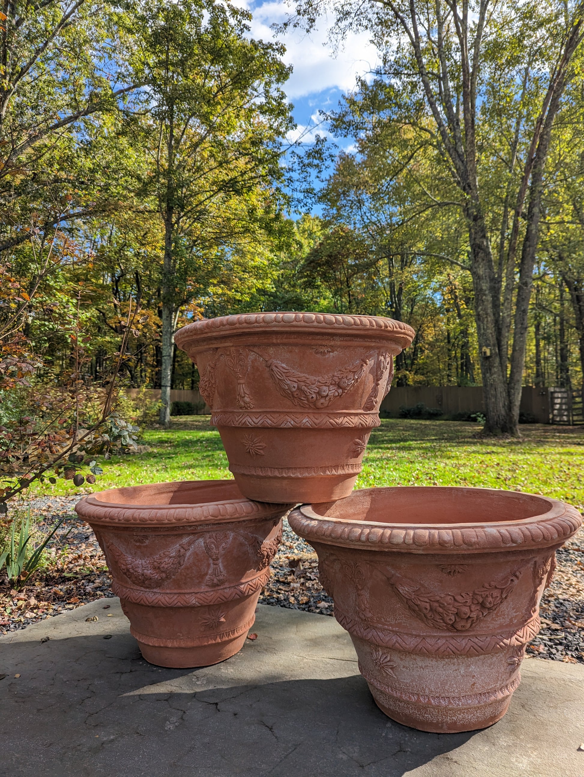 italian terracotta plant pots Italian "Scolpito" Terracotta Pot (60cm)