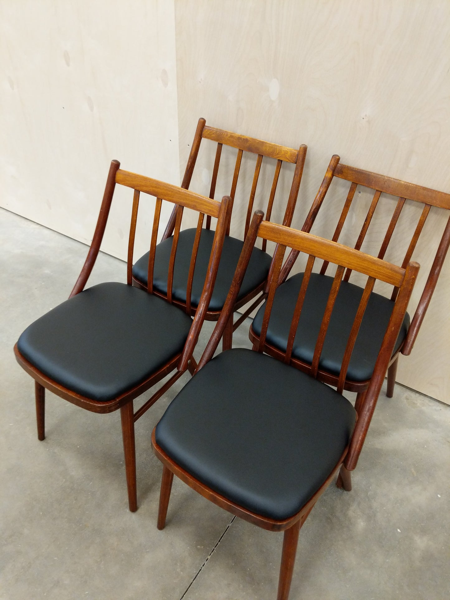 Set of 4 Vintage Czech Dining Chairs