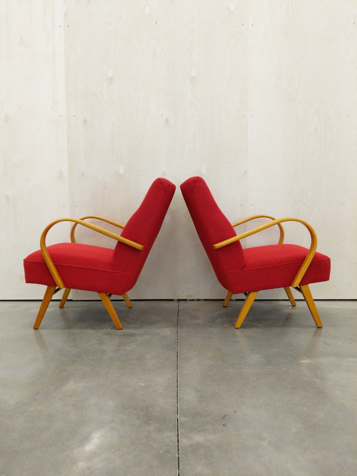 Pair of Vintage Czech Lounge Chairs