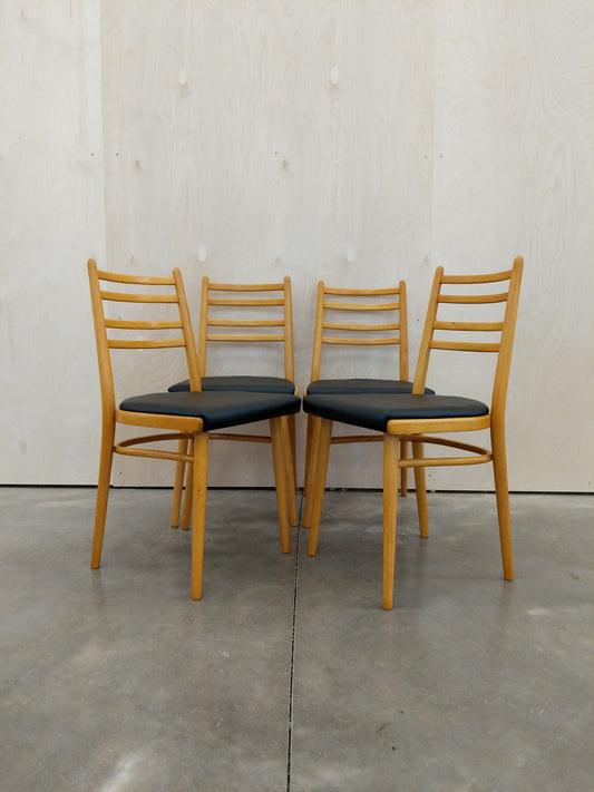 Set of 4 Vintage Czech Dining Chairs