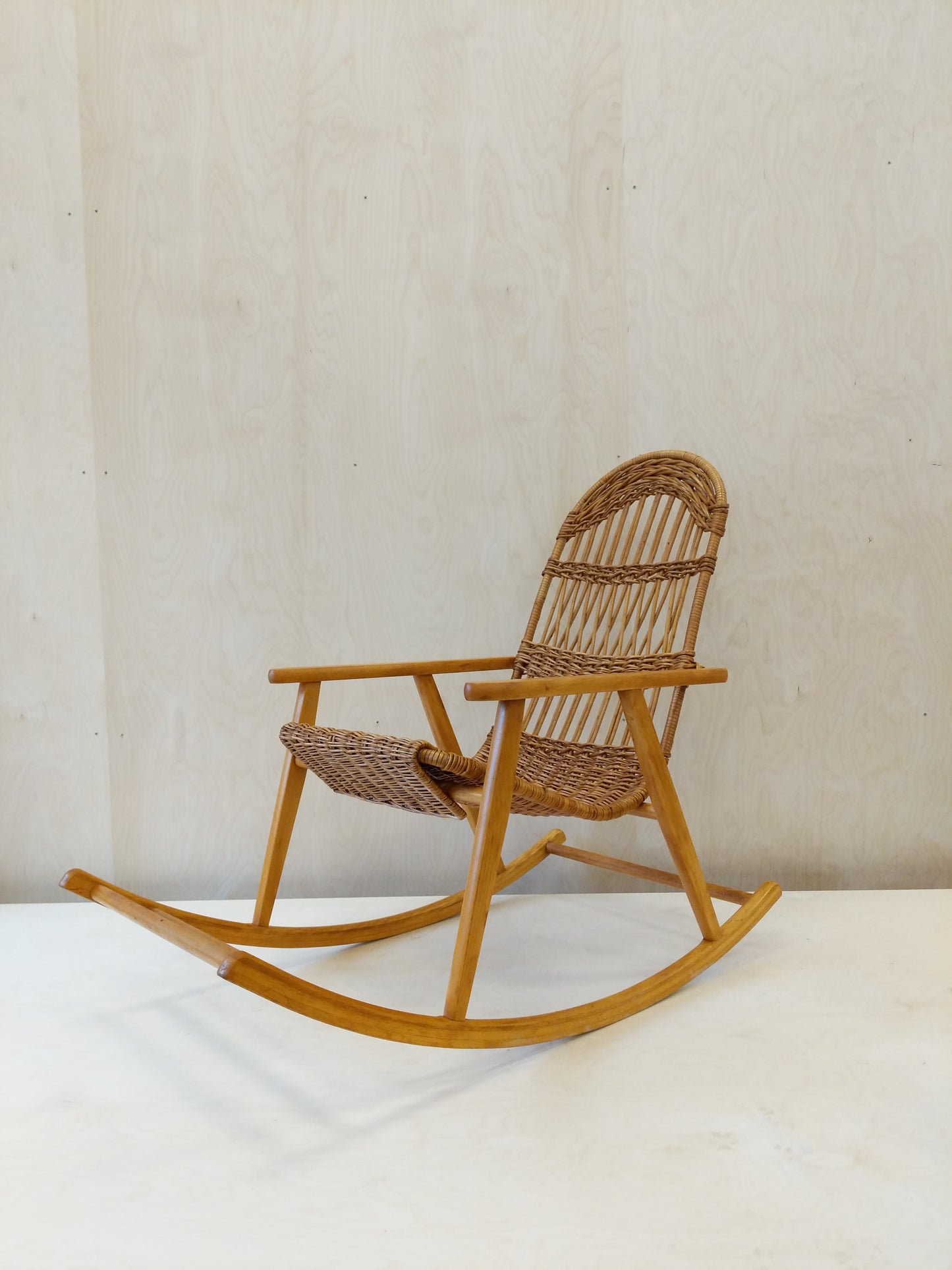 Vintage Czech Rocking Chair