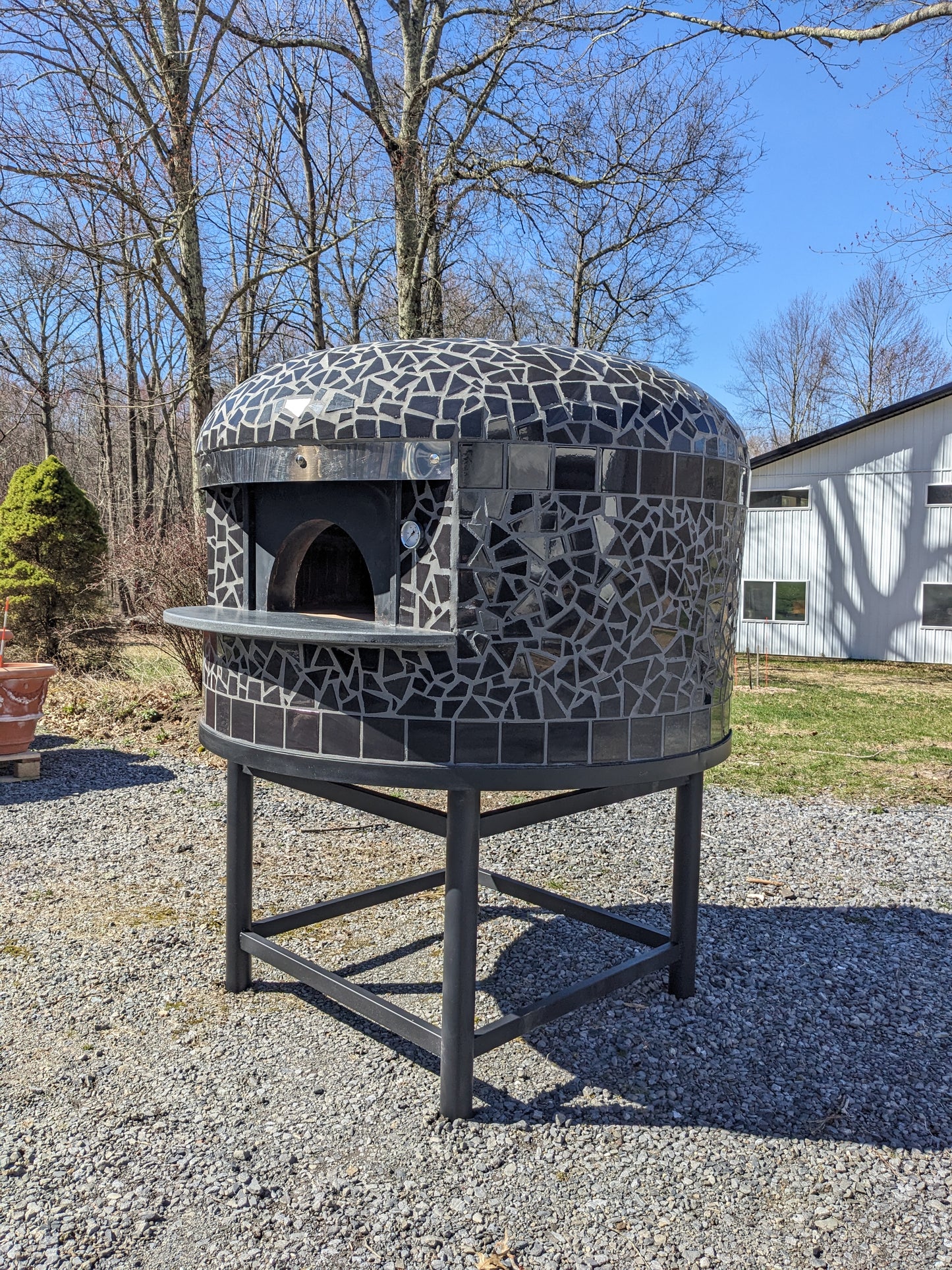 Authentic Italian Neapolitan Wood Fired Brick Dome Pizza Oven (PROPANE LOG LIGHTER INCLUDED)