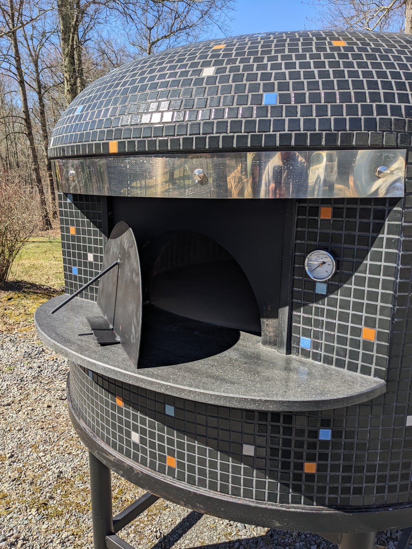 Authentic Italian Neapolitan Wood Fired Brick Dome Pizza Oven (PROPANE LOG LIGHTER INCLUDED)