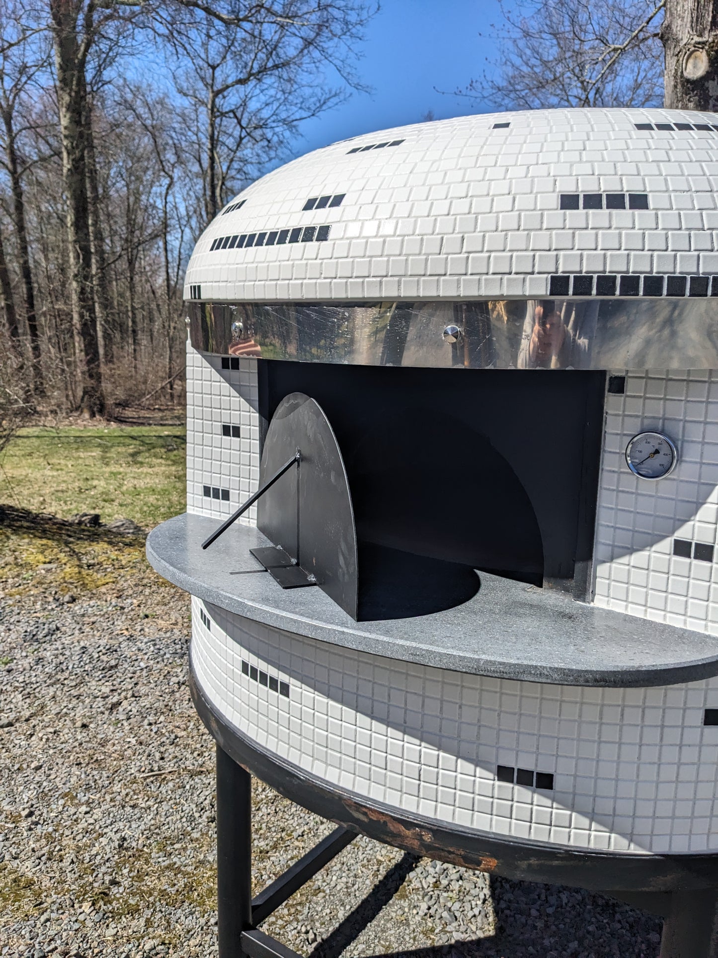 Authentic Italian Neapolitan Wood Fired Brick Dome Pizza Oven (PROPANE LOG LIGHTER INCLUDED)
