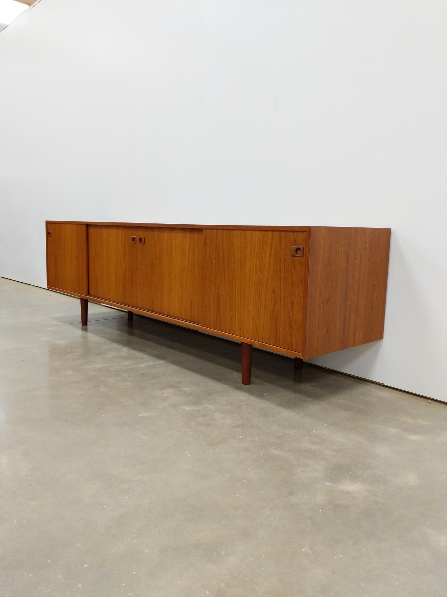 Vintage Mid Century Modern Teak Credenza